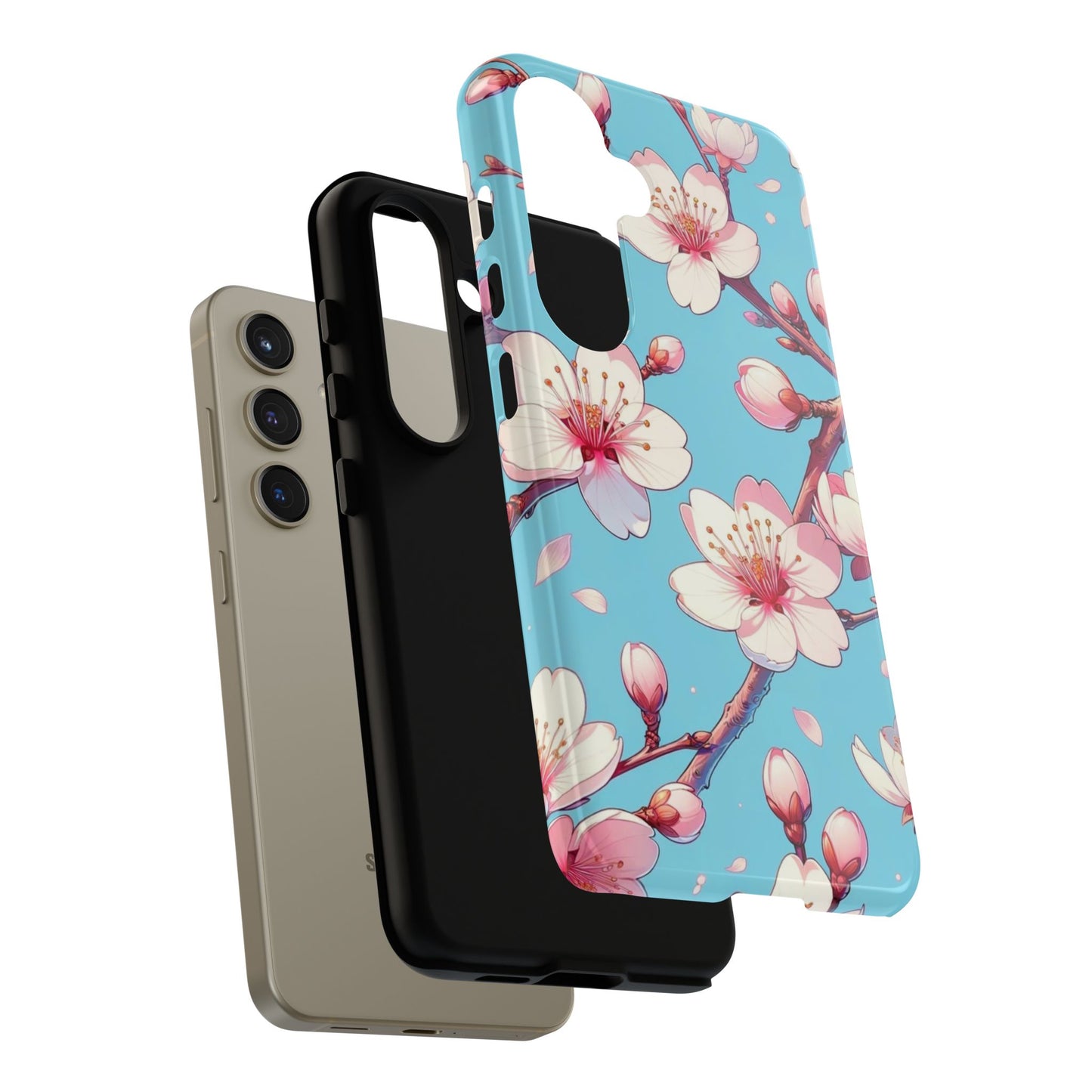 Anime Phone Case, Sakura Blossom Tough Case, Friend Gift, Japanese Culture, Protective Cover, Anime Lover Gift