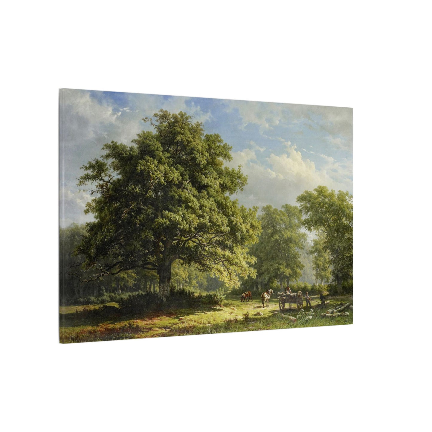 Bentheim Forest Canvas Art by George Andries Roth, Serene Nature Landscape Wall Decor, Luxurious Gift