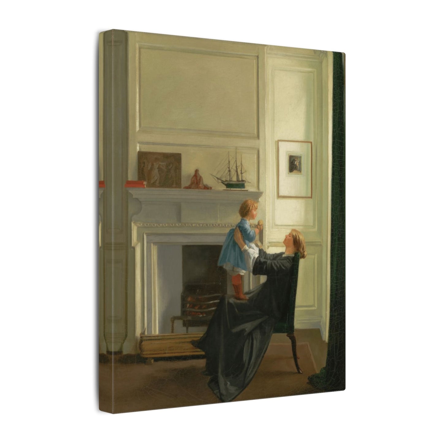 Mother and Child Canvas Print by Sir William Rothenstein, Perfect Mother's Day Gift, Present for Mom's Birthday