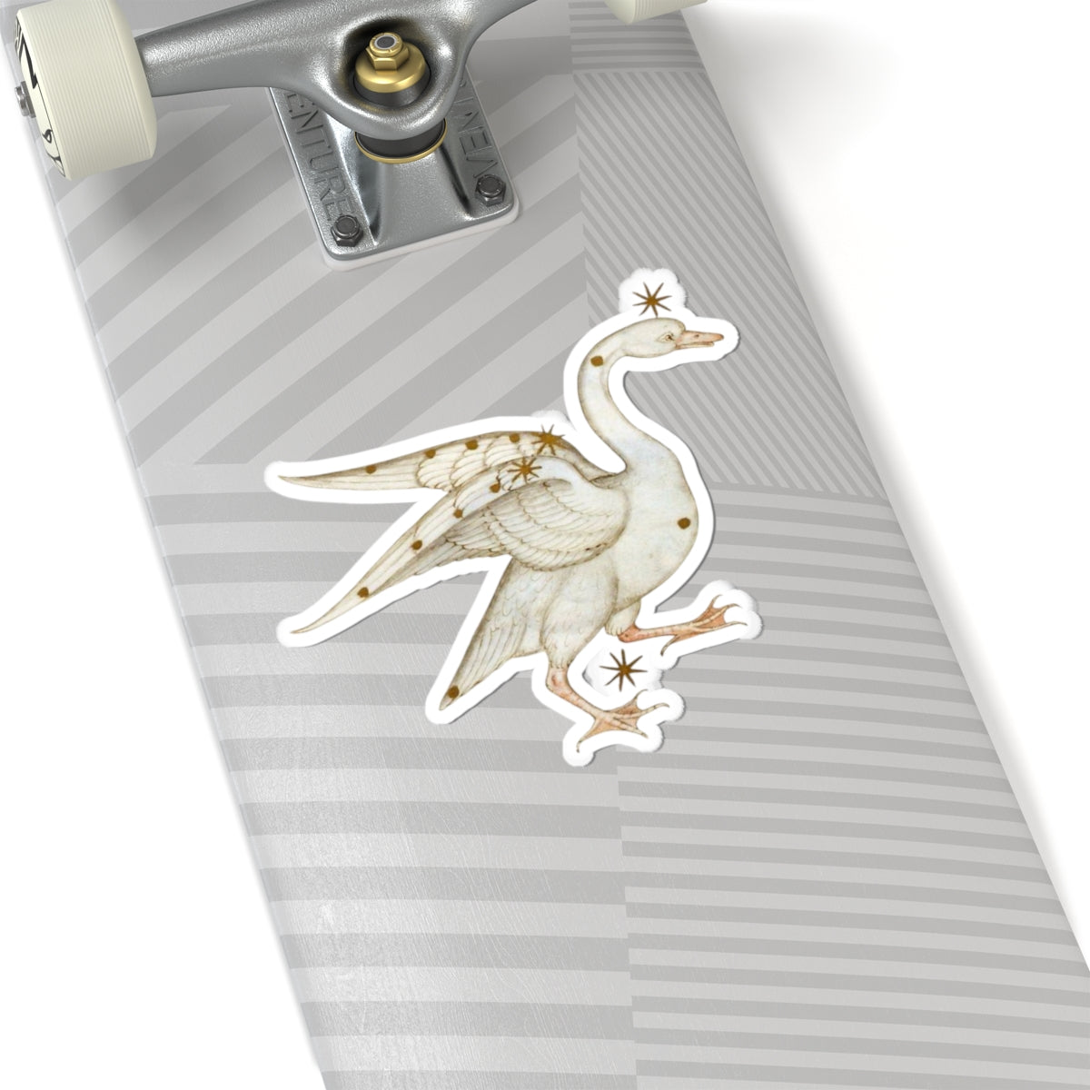 Medieval Art Swan Sticker, Mystical Magical Aesthetic, Cool Decal for Laptops, Water Bottles, Medieval Gift
