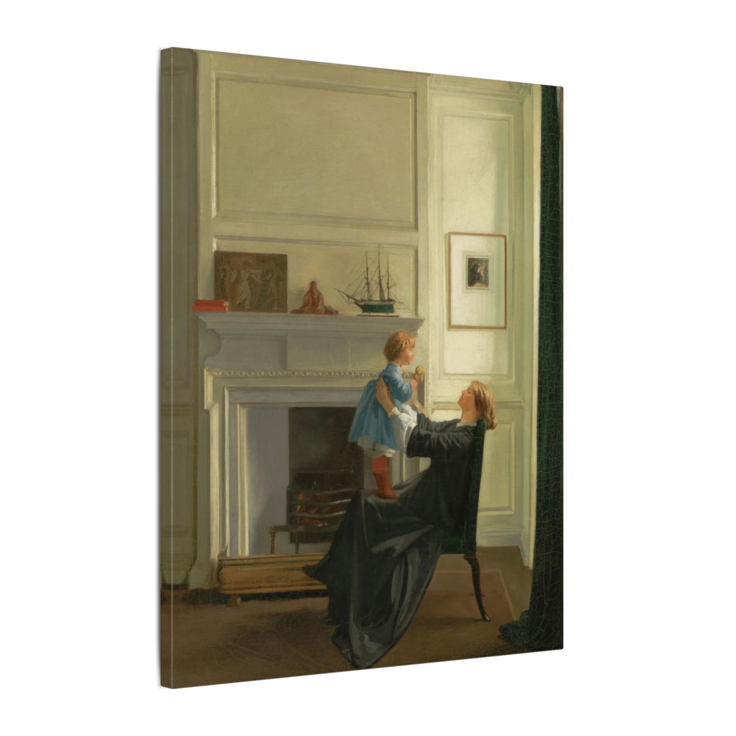 Mother and Child Canvas Print by Sir William Rothenstein, Perfect Mother's Day Gift, Present for Mom's Birthday