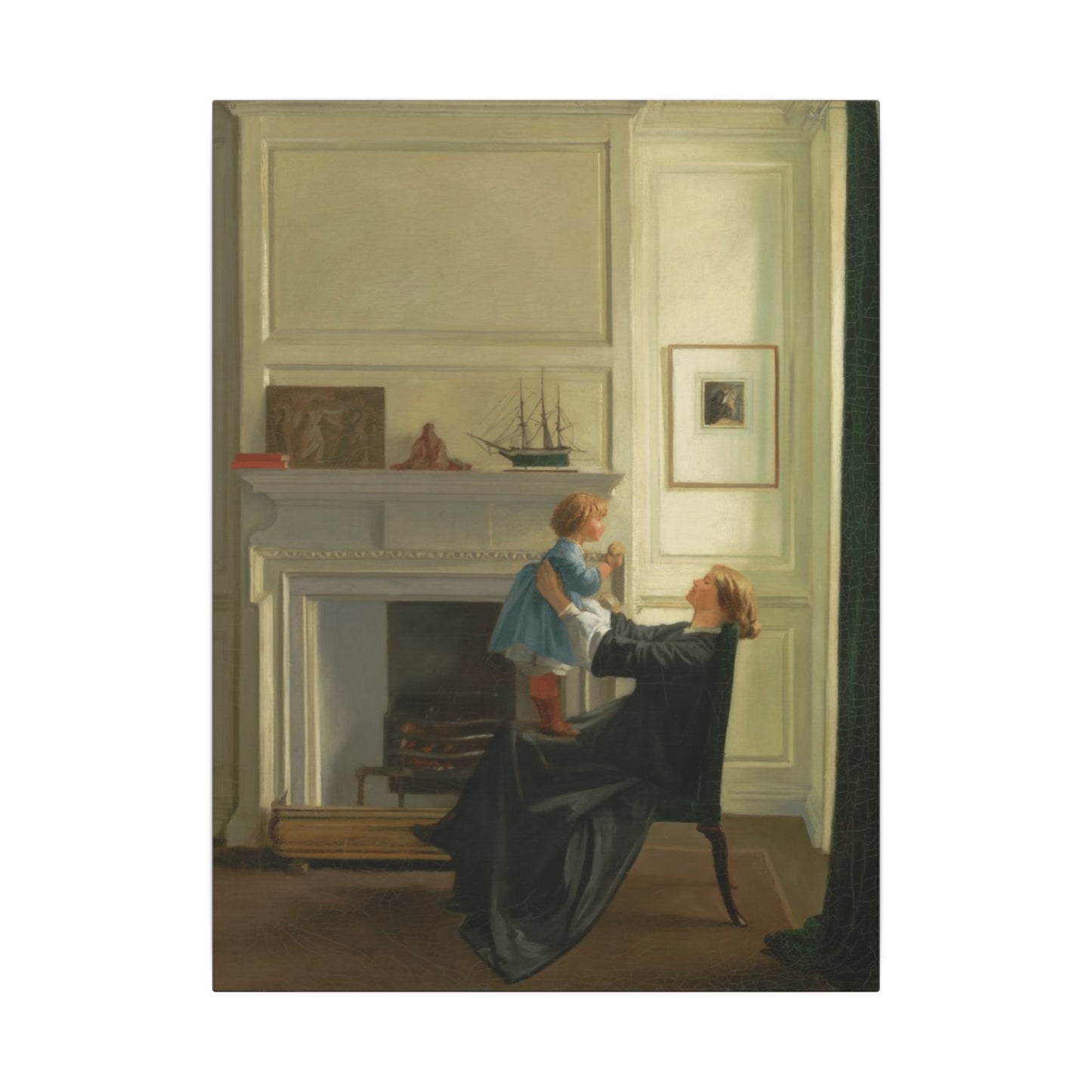 Mother and Child Canvas Print by Sir William Rothenstein, Perfect Mother's Day Gift, Present for Mom's Birthday