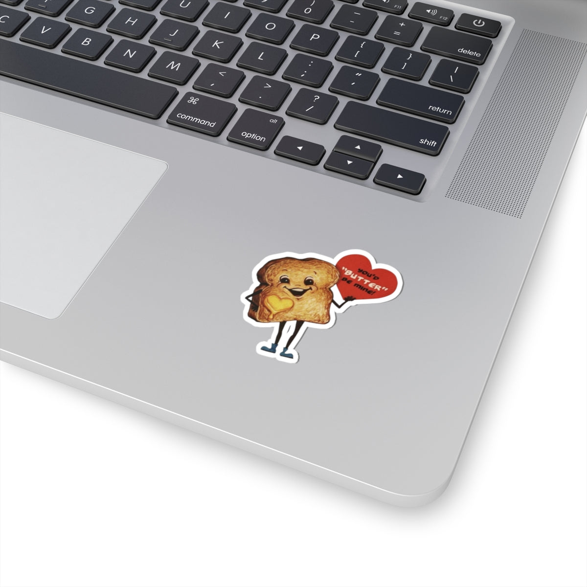 Funny Retro Romantic Sticker, Vintage St Valentines Day, Butter Be Mine Decal, Nostalgic Cute Heartfelt Toast Design for Loved Ones