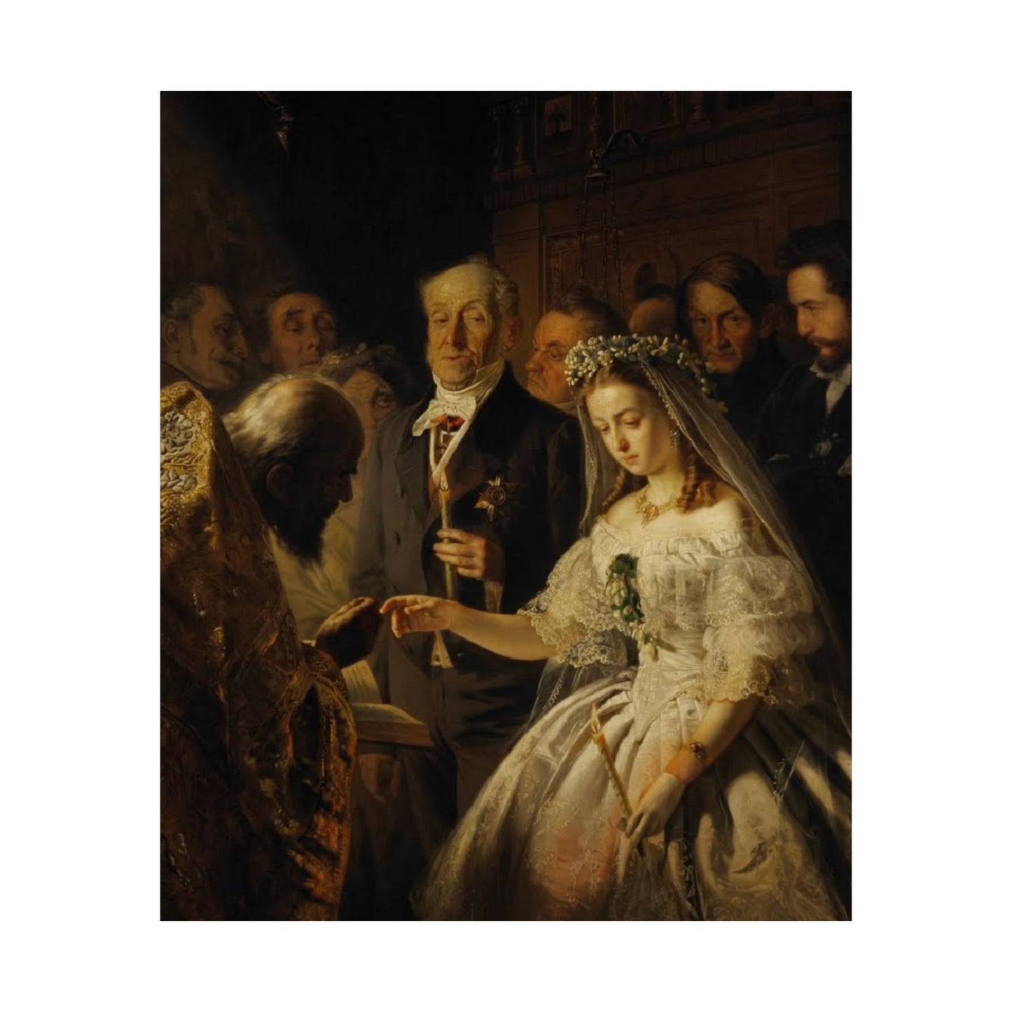 Unequal Marriage Print by Vasili Pukirev