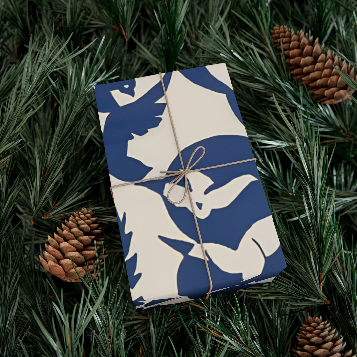 Vintage Pigeon Bird Pattern Gift Wrapping Paper - Elegant Blue and White Design from Rijksmuseum, Classic Gift Wrap - Eco Friendly
