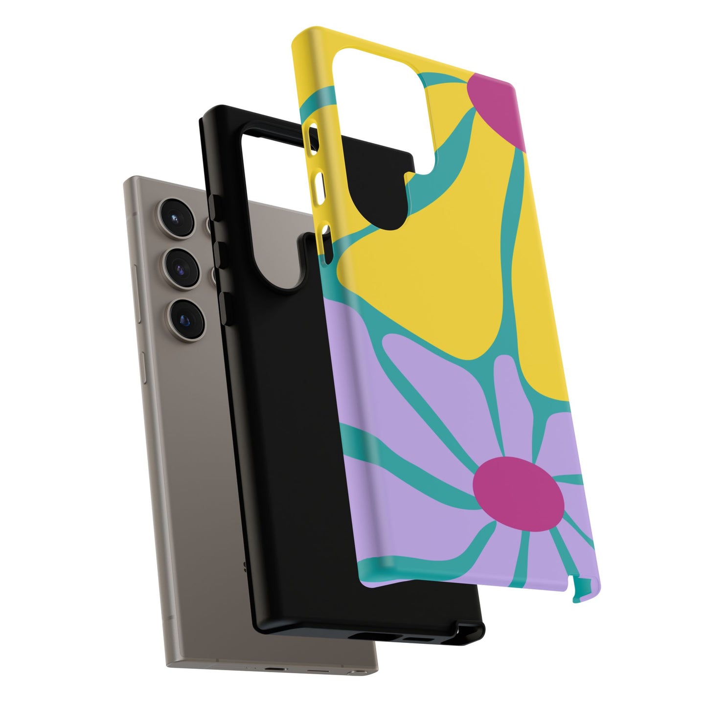 Matisse Style Floral Tough Phone Case, Colorful Abstract Flowers, Gift for Art Lovers, Wide Range of Smartphones
