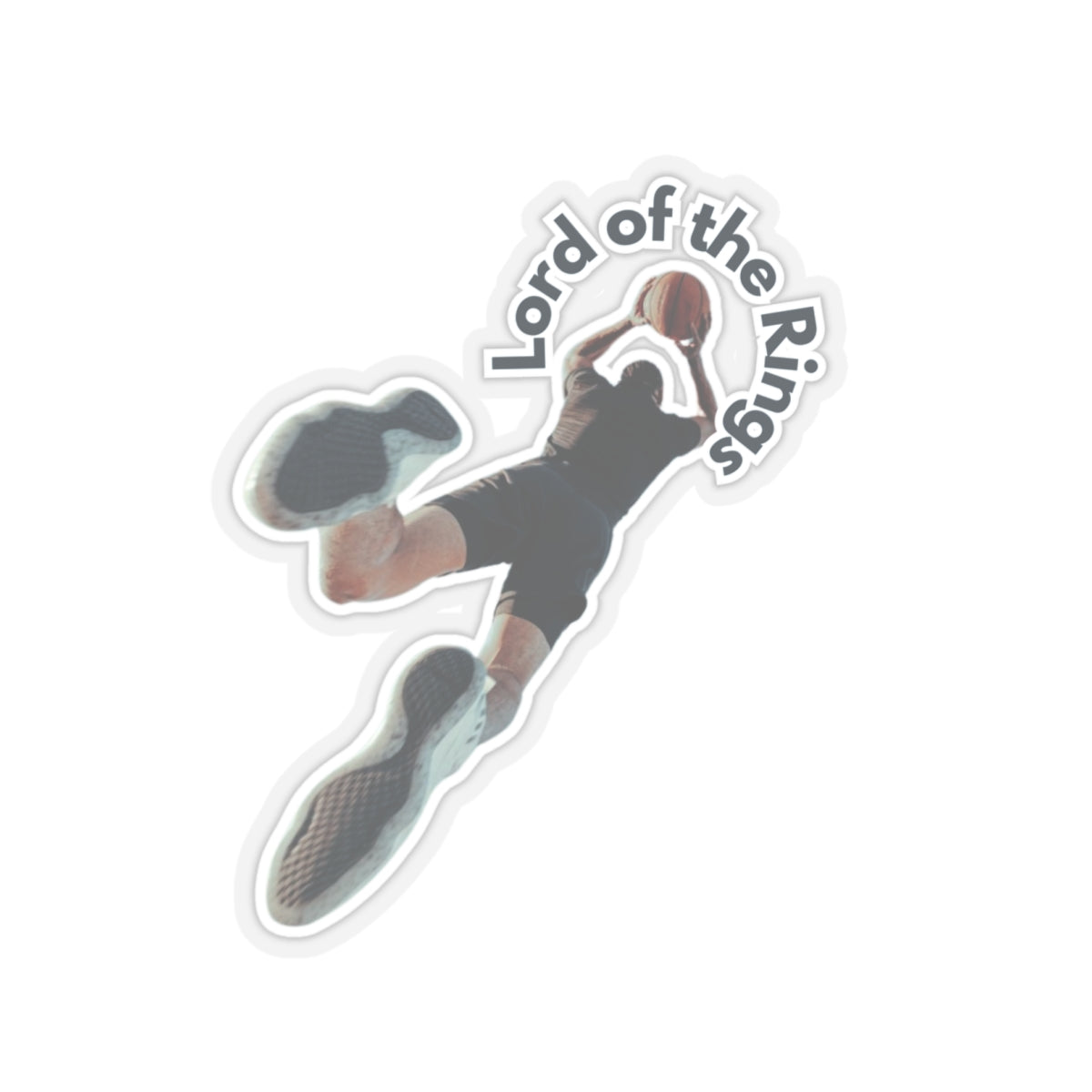 Lord of the Rings Basketball Sticker - Cool Vinyl Decal for Basketball Fans - Stylish Gift for Him, Boyfriend, or Dad