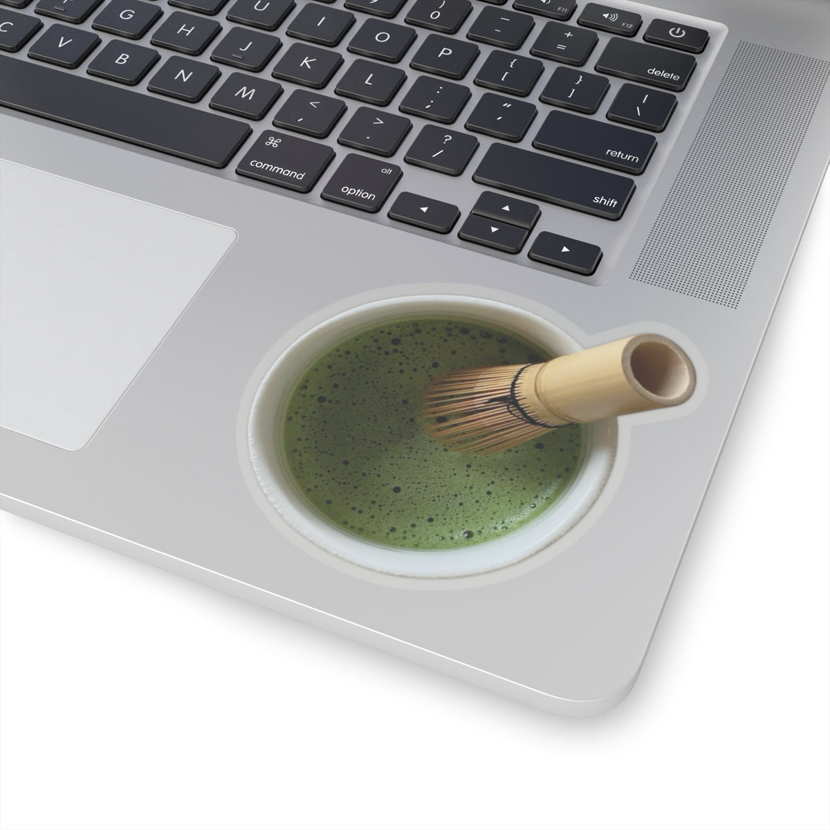 Matcha Whisk Sticker, Realistic Top View Cup Sticker, Green Tea Lover Gift, Sticker for Laptop, Water Bottle Decal, Planner