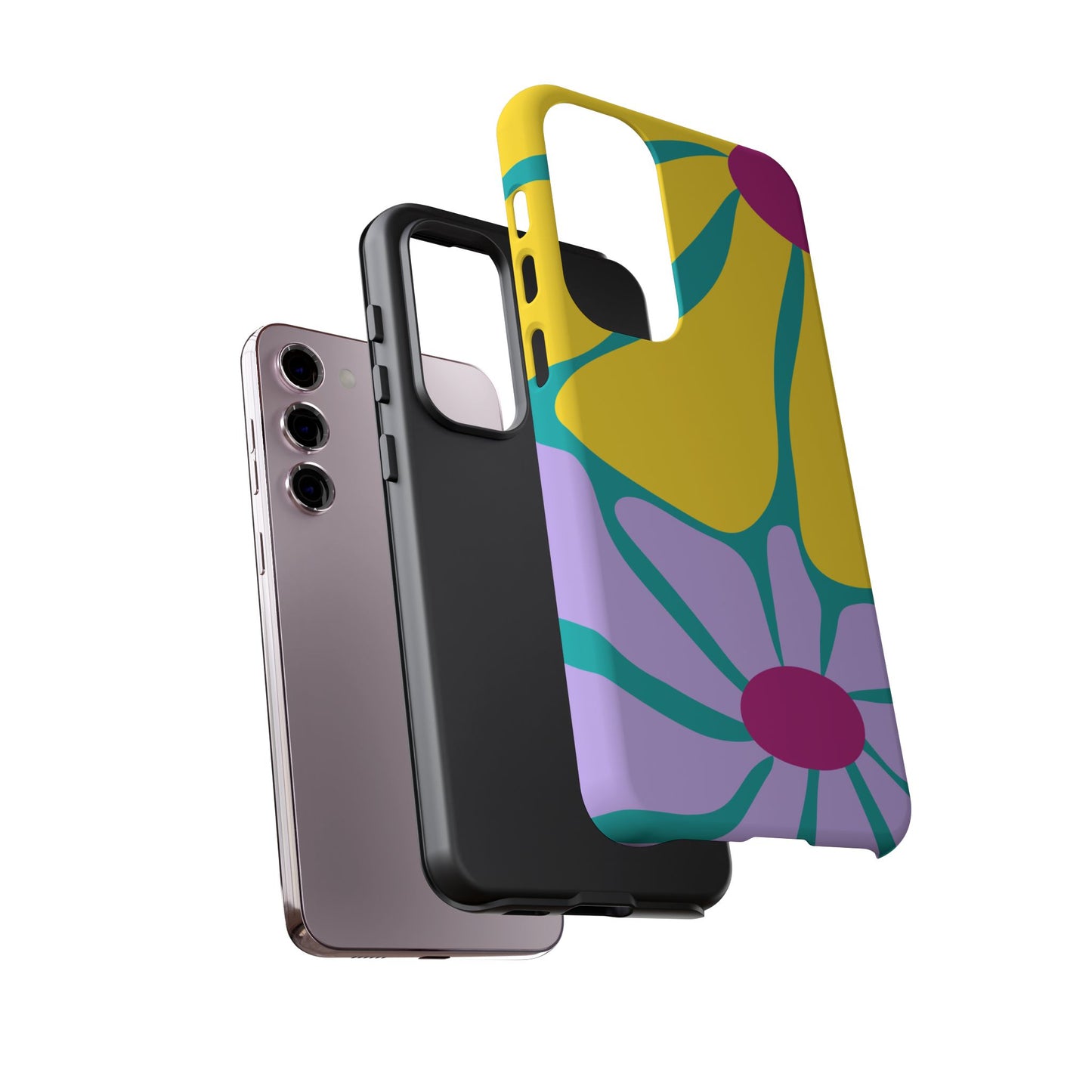 Matisse Style Floral Tough Phone Case, Colorful Abstract Flowers, Gift for Art Lovers, Wide Range of Smartphones
