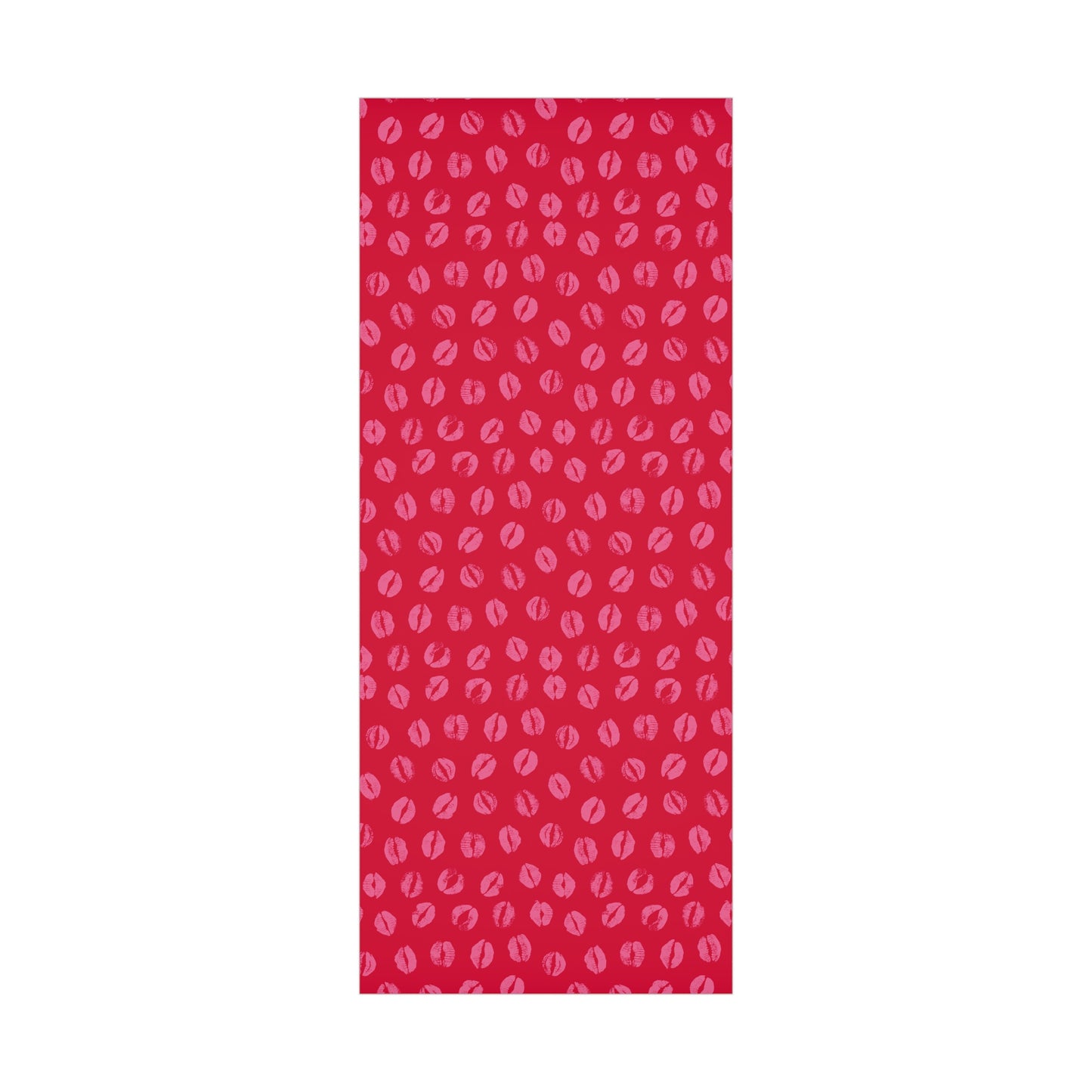 Chic Pink Lipstick Kisses Gift Wrap, Birthday Wrapping Paper, Stylish Red and Pink Design