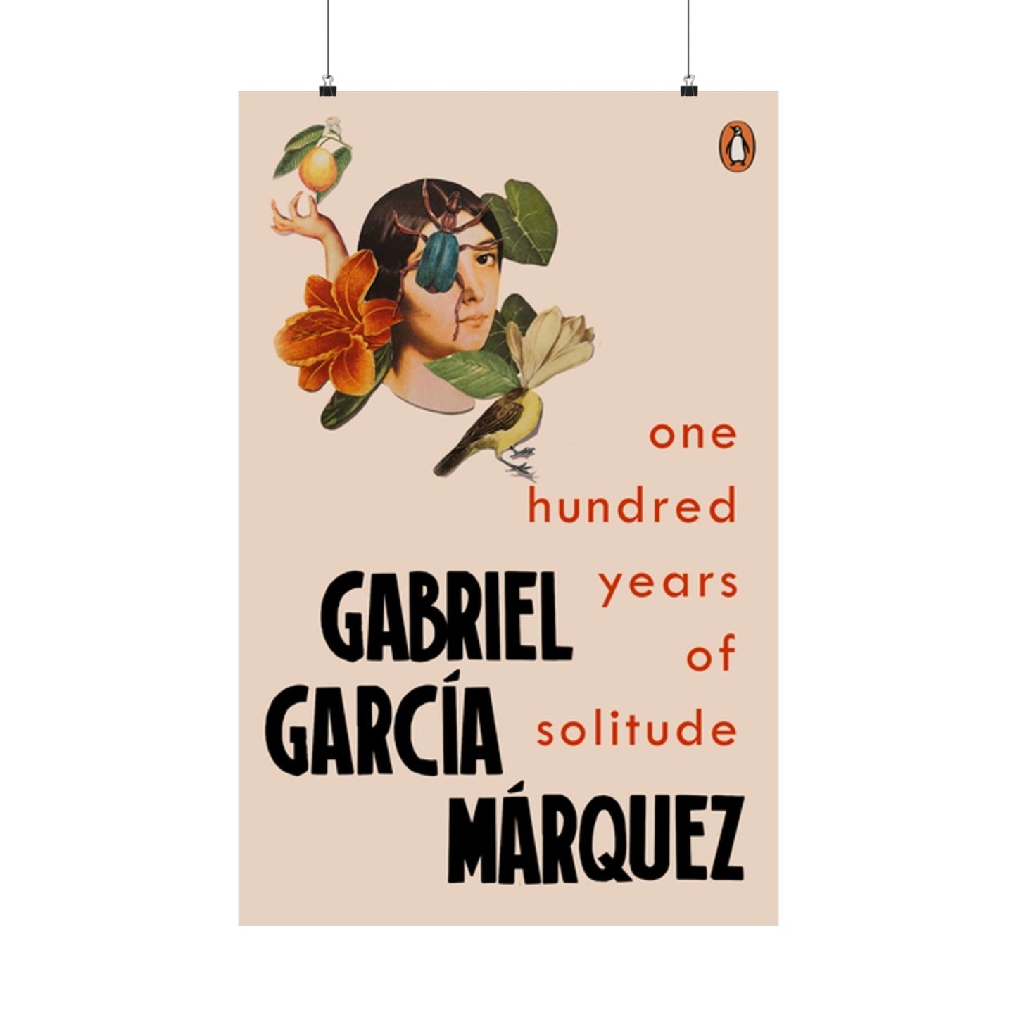 One Hundred Years of Solitude Book Cover Poster, Literary Wall Art for Gabriel Garcia Marquez Fans, Gift for Book Lovers