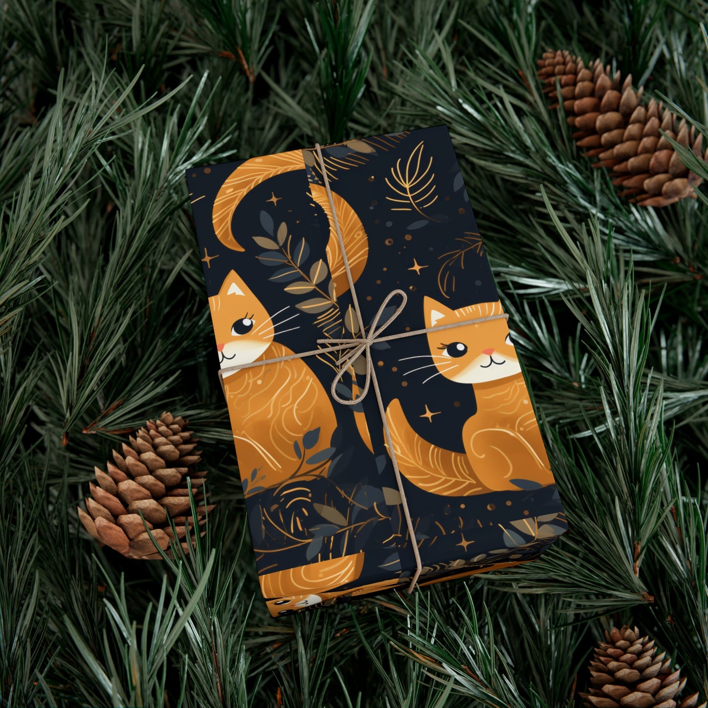 Adorable Cat Illustrated Gift Wrapping Paper - Cute and Vibrant - Eco-Friendly - Perfect for Cat Lovers