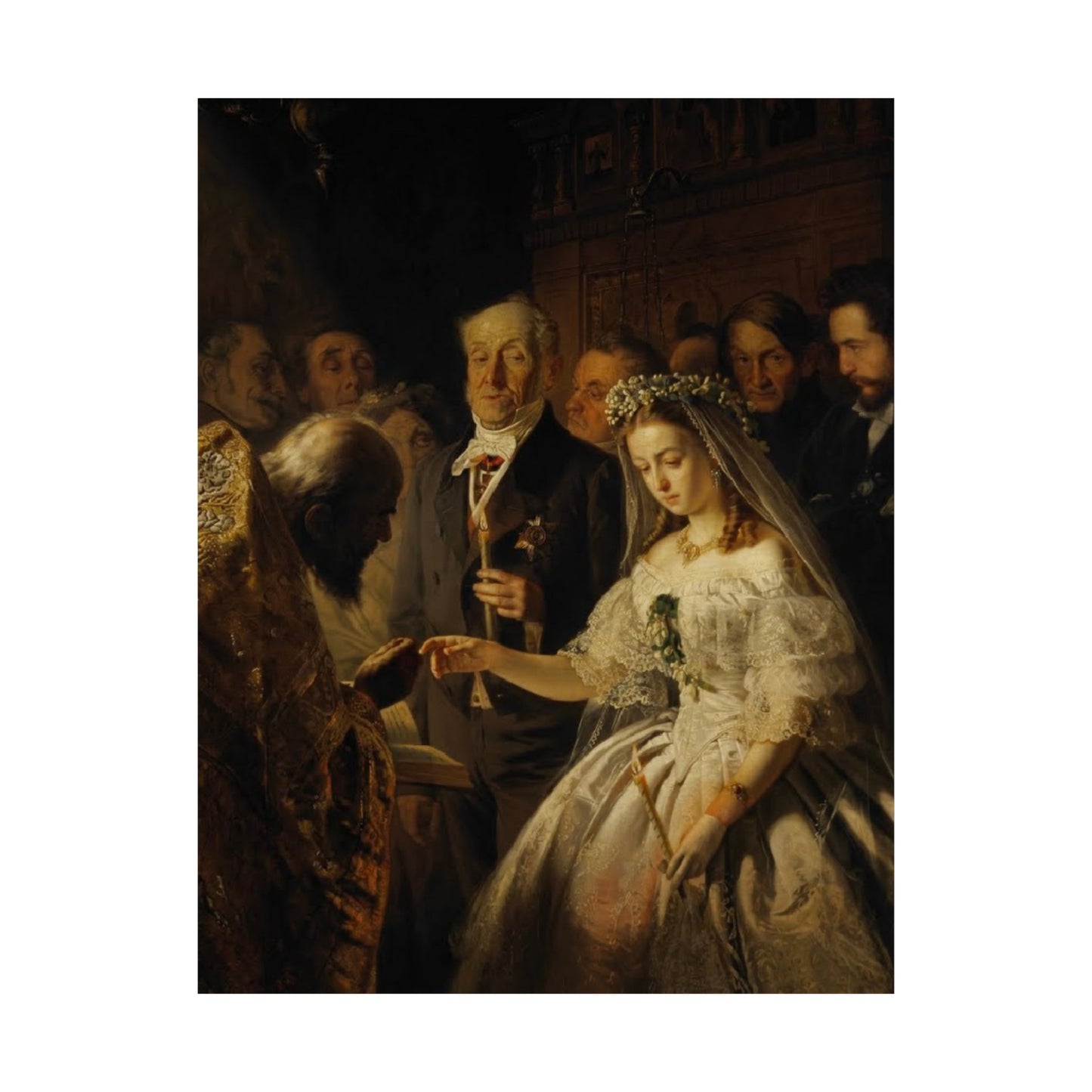 Unequal Marriage Print by Vasili Pukirev