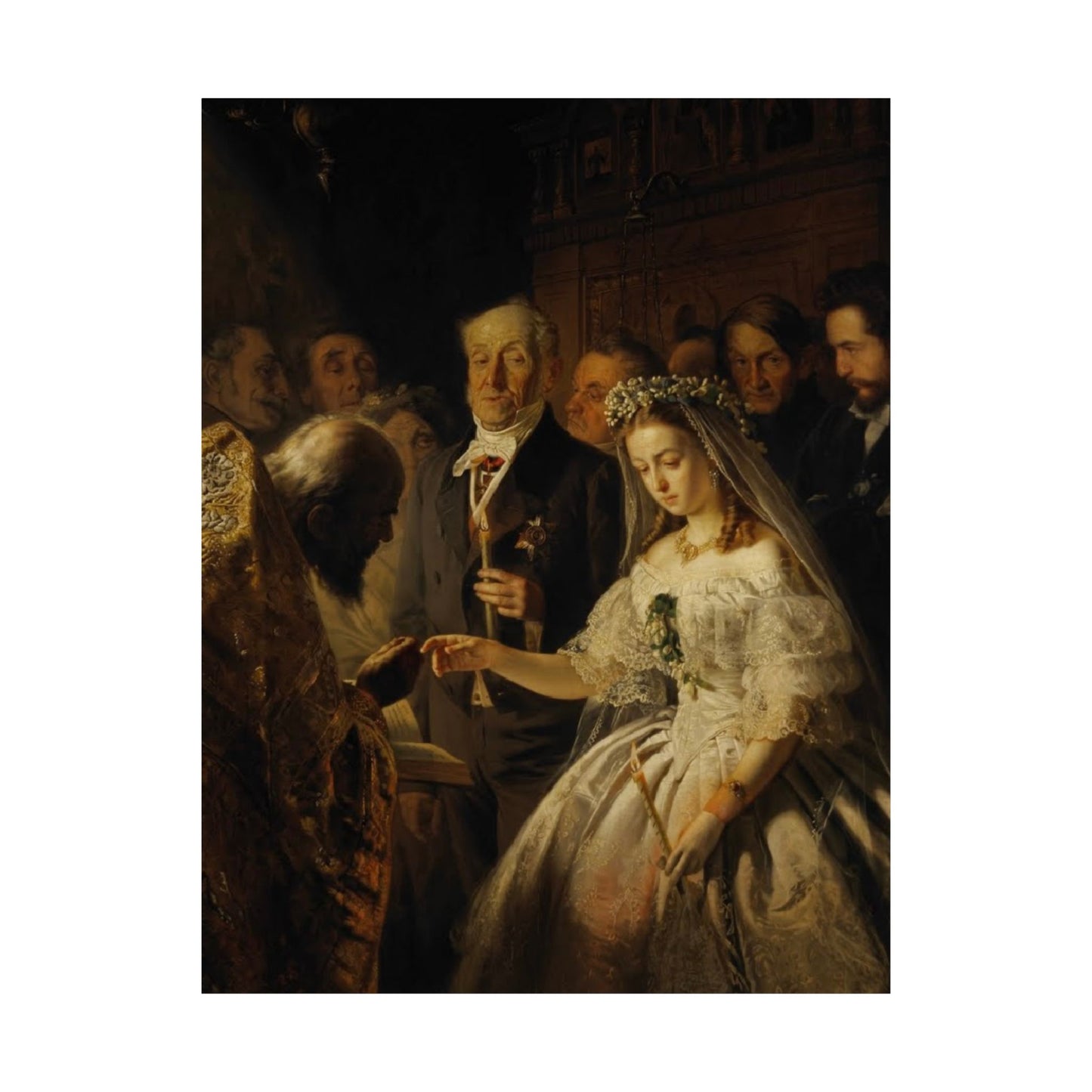 Unequal Marriage Print by Vasili Pukirev