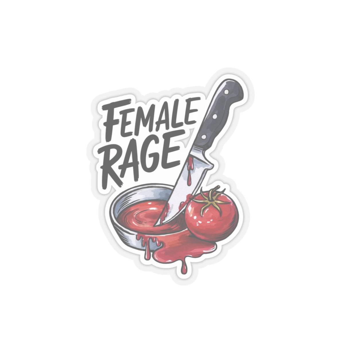 Feminist 'Female Rage' Vinyl Sticker, Bold Empowerment Decal for Laptops and Notebooks