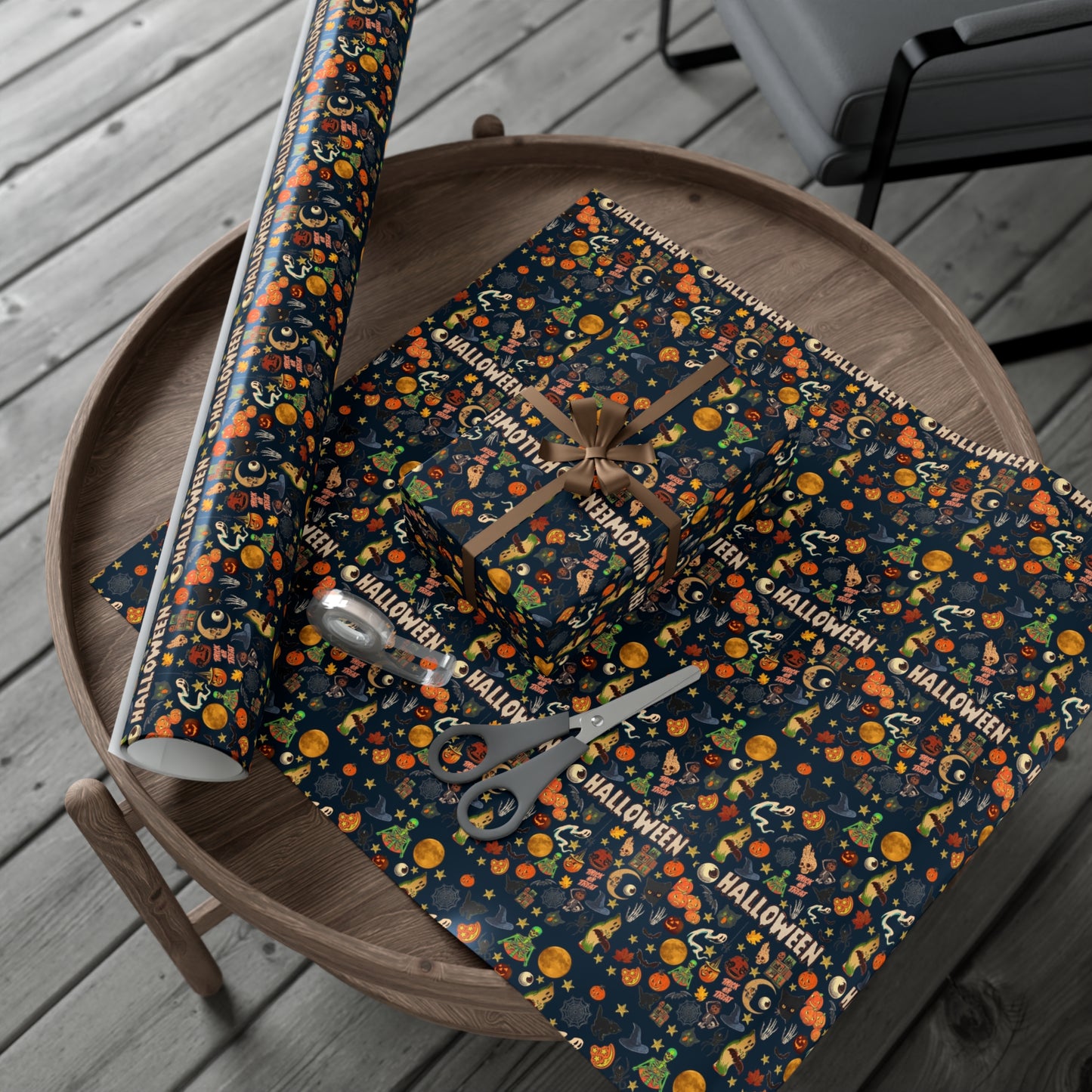 Vintage Halloween Wrapping Paper | Cute Ghosts, Witch Hats, Bats, & More | Perfect Gift Wrap