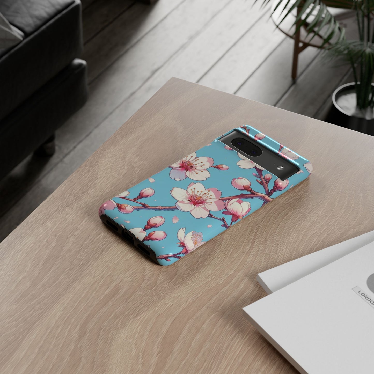 Anime Phone Case, Sakura Blossom Tough Case, Friend Gift, Japanese Culture, Protective Cover, Anime Lover Gift