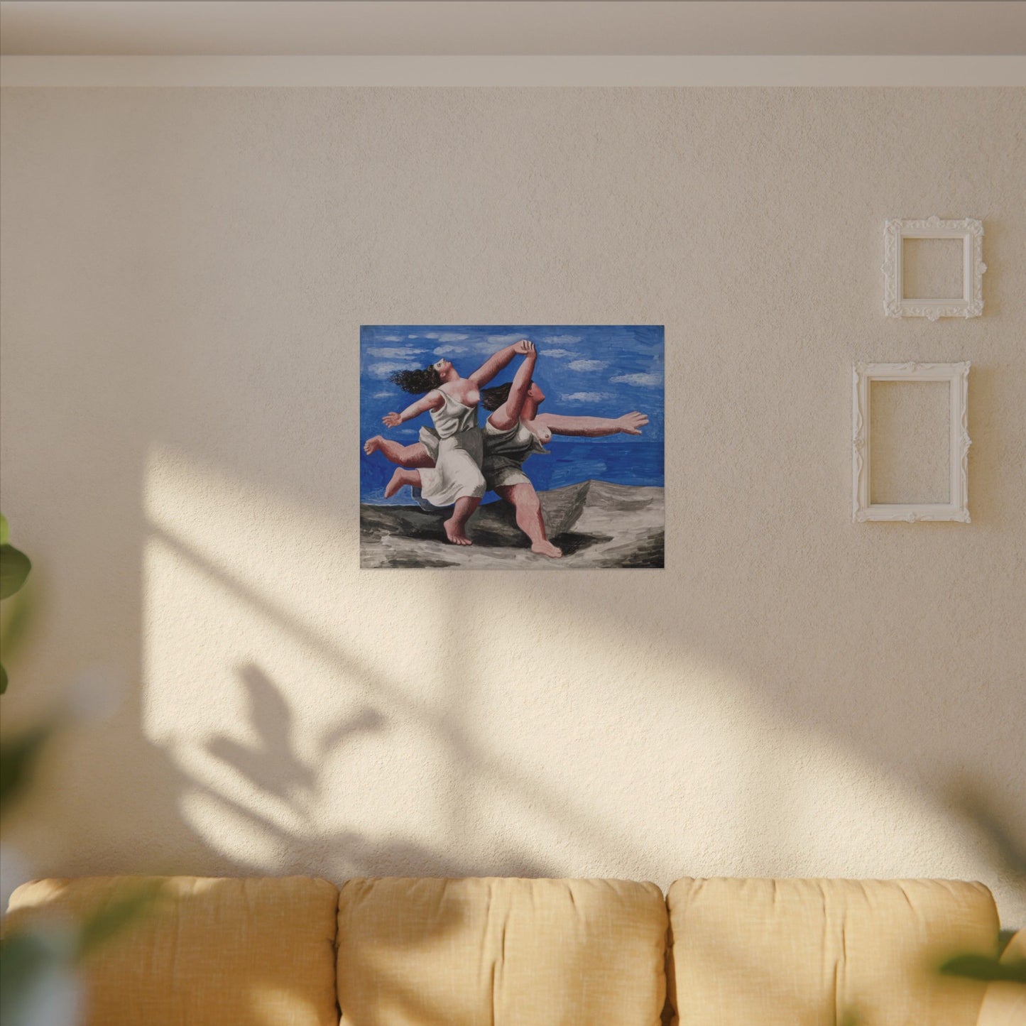 Pablo Picasso Two Women Running on the Beach Canvas Print, Race Classic Artwork, Eco Friendly Canvas for Modern Decor