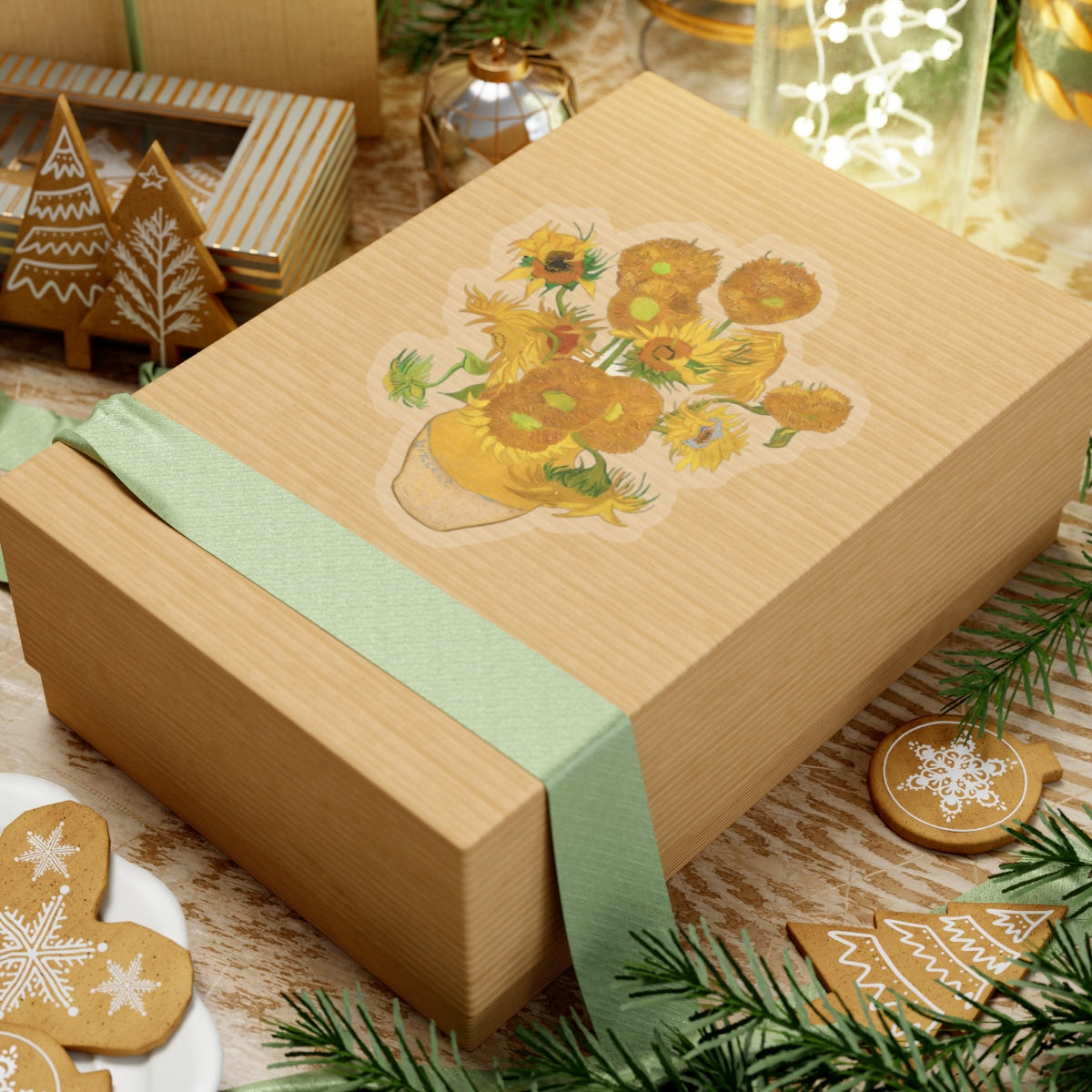 Van Gogh Sunflower Decal Sticker, Perfect Gift, Art Sticker for Laptop and Water Bottle