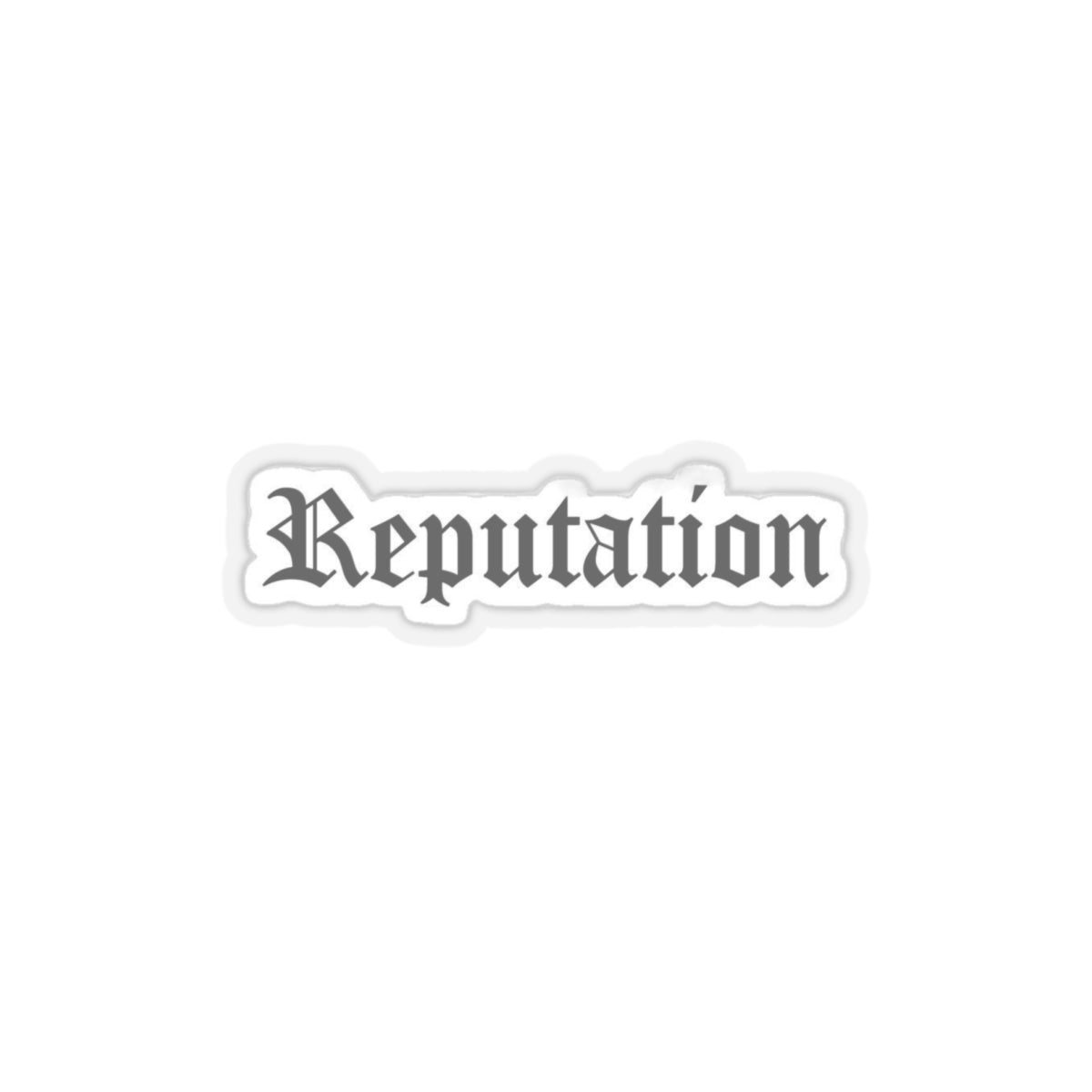 Reputation Font Vinyl Sticker, Edgy Kiss Cut Decal for Fans, Perfect for Water Bottles, Laptops, and More