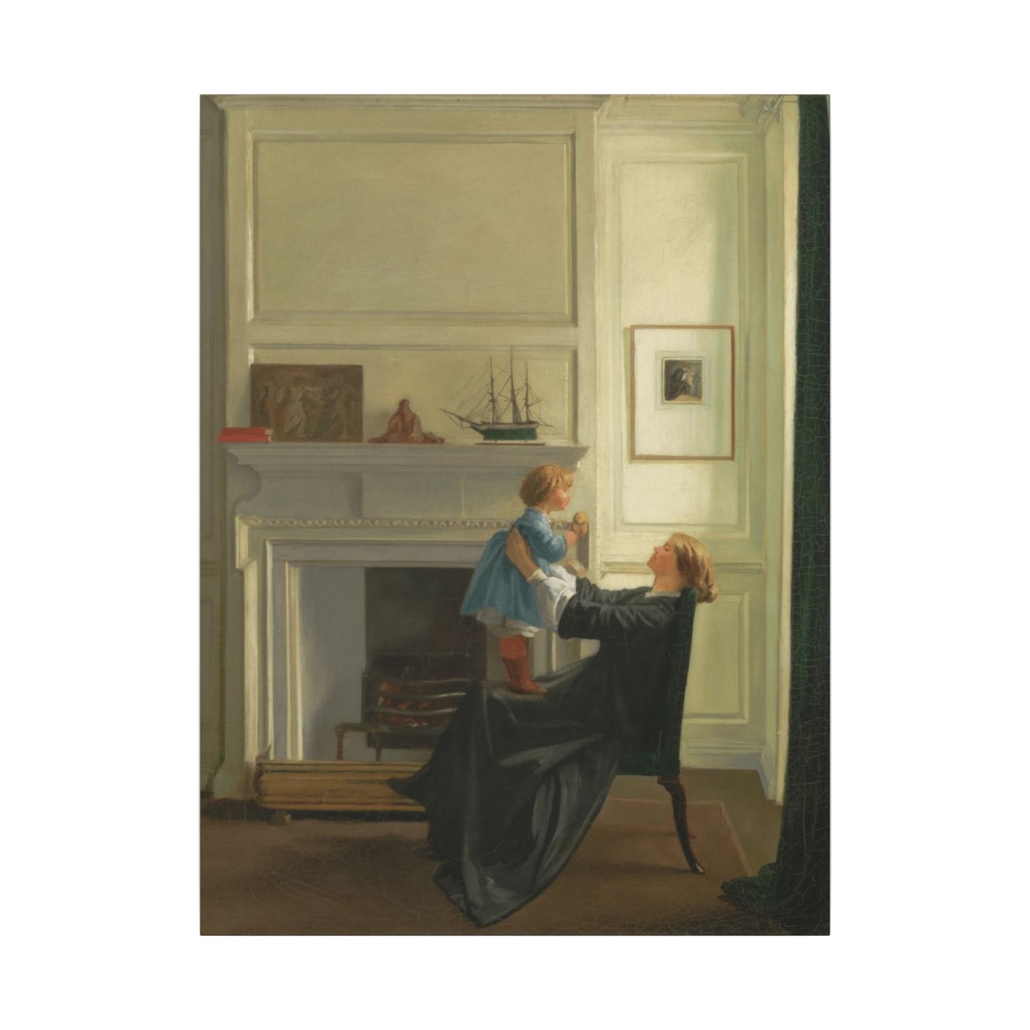 Mother and Child Canvas Print by Sir William Rothenstein, Perfect Mother's Day Gift, Present for Mom's Birthday