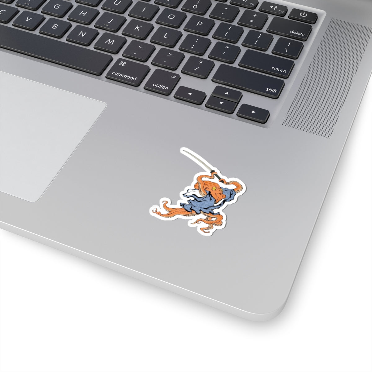 Octopus Duelist Samurai Kiss-Cut Stickers, Japanese Art Vinyl Laptop Decals, Planner Scrapbook Funny Unique Decor