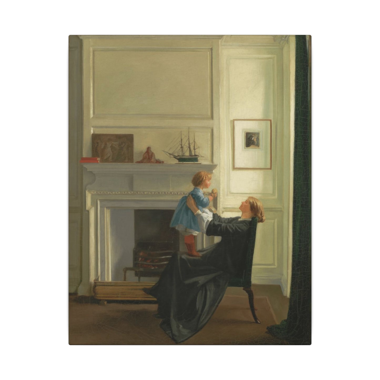Mother and Child Canvas Print by Sir William Rothenstein, Perfect Mother's Day Gift, Present for Mom's Birthday