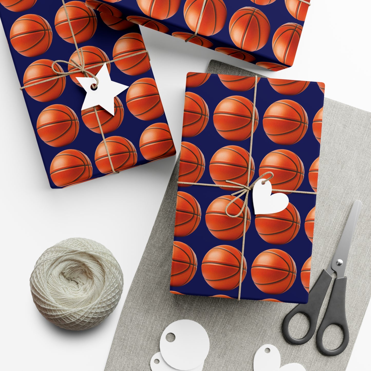 Basketball Wrapping Paper - Navy Blue - Perfect Gift for Him, Boyfriend, basketball fans