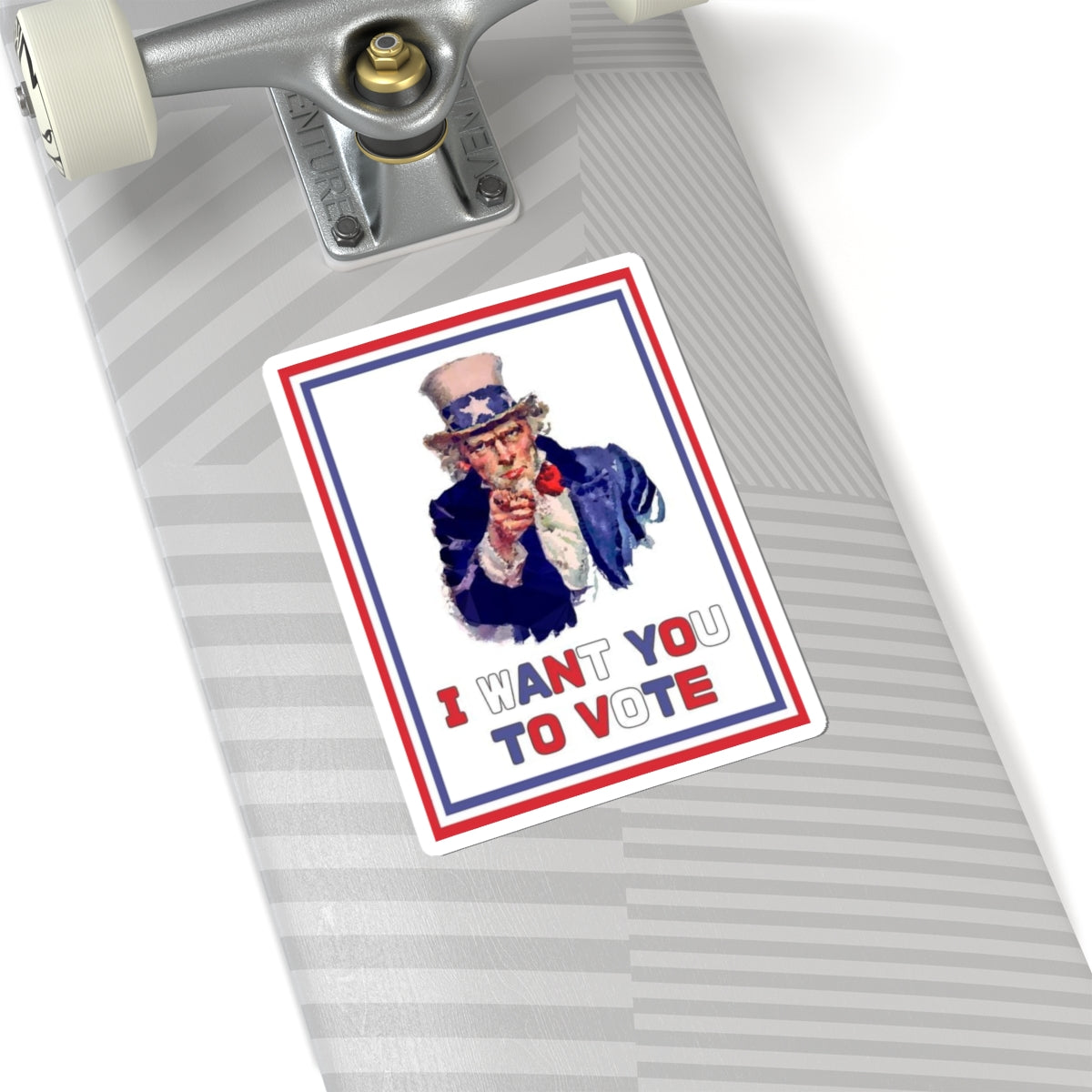US Election Sticker, Uncle Sam, I Want You to Vote Decal, 2024 Election Campaign, Patriotic Vinyl for Laptops and Water Bottles