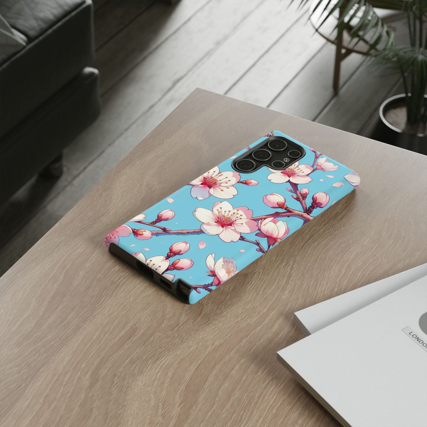 Anime Phone Case, Sakura Blossom Tough Case, Friend Gift, Japanese Culture, Protective Cover, Anime Lover Gift