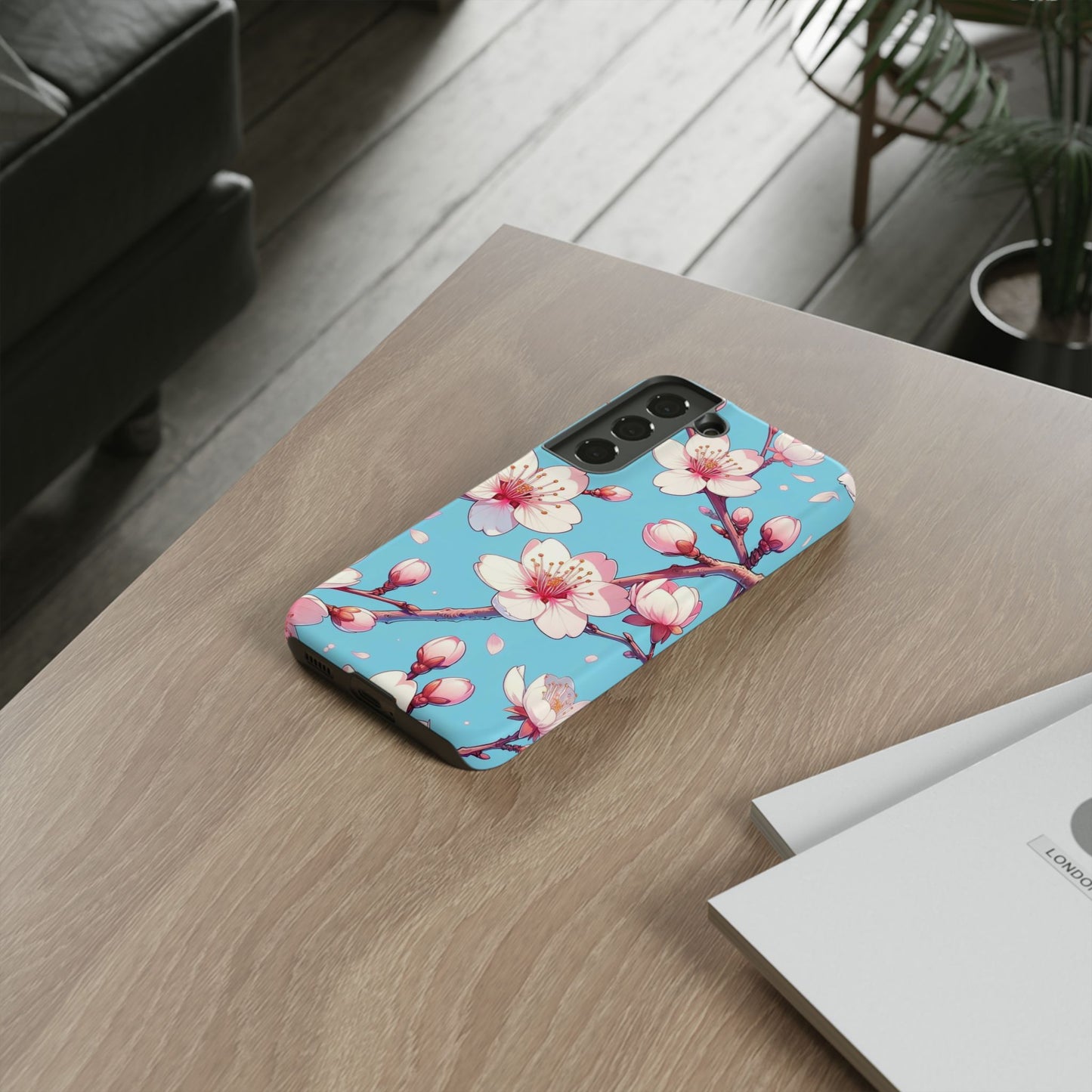 Anime Phone Case, Sakura Blossom Tough Case, Friend Gift, Japanese Culture, Protective Cover, Anime Lover Gift