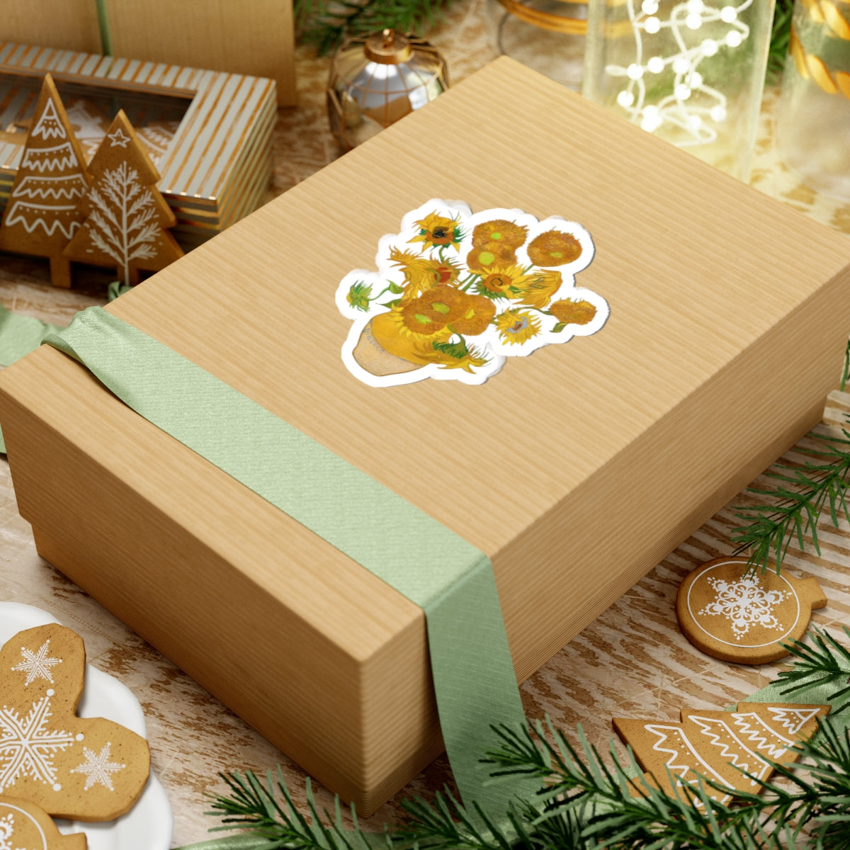 Van Gogh Sunflower Decal Sticker, Perfect Gift, Art Sticker for Laptop and Water Bottle