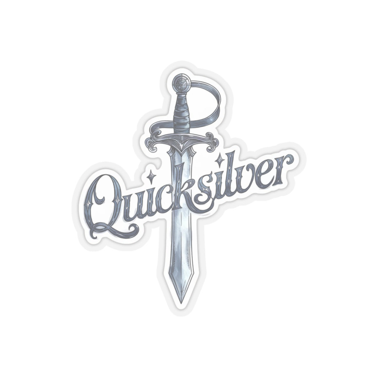 Quicksilver Sticker, Book by Callie Hart, Sword Decal, Gift for Fae & Alchemy Fans, Perfect Present for Book Lovers