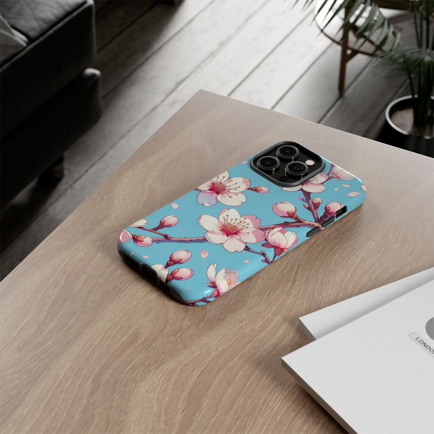 Anime Phone Case, Sakura Blossom Tough Case, Friend Gift, Japanese Culture, Protective Cover, Anime Lover Gift