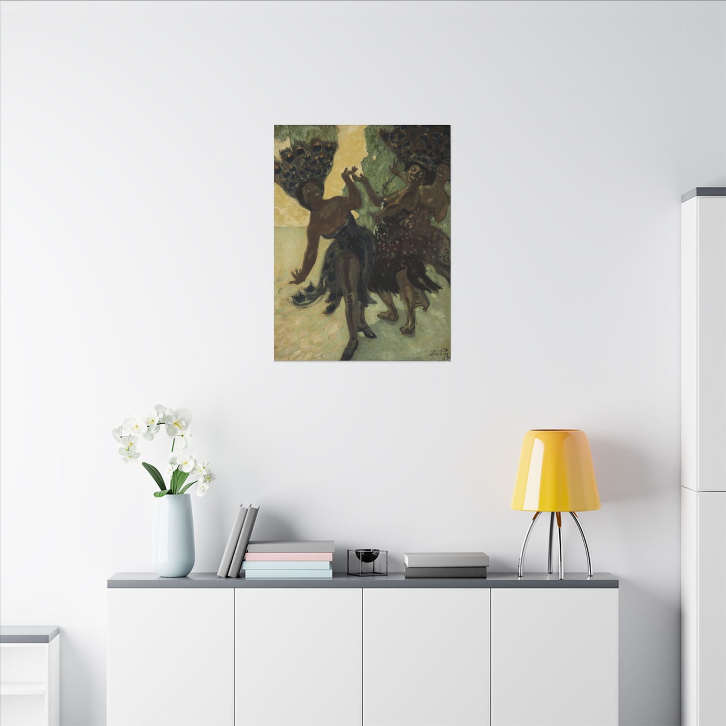 Dancers by Leo Putz Canvas Print, Art Nouveau, Tyrolean German Painter, Wall Art, Rare Find Gift