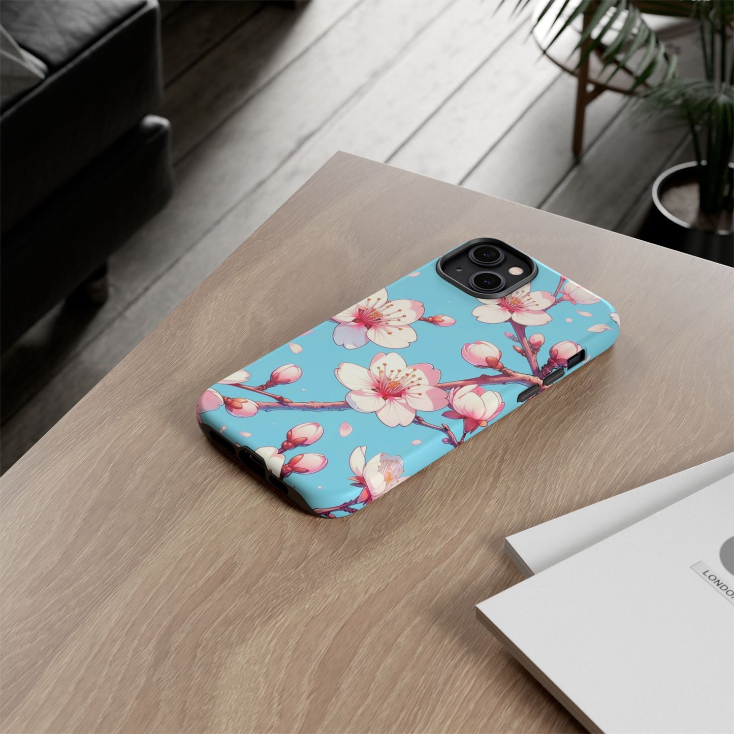 Anime Phone Case, Sakura Blossom Tough Case, Friend Gift, Japanese Culture, Protective Cover, Anime Lover Gift