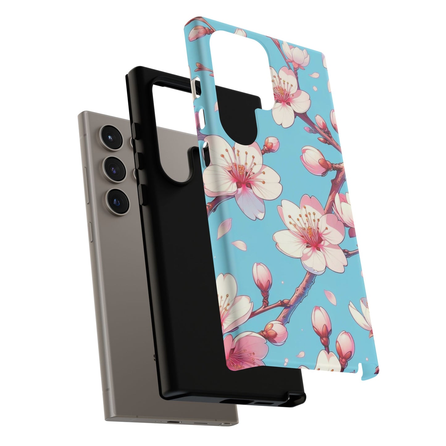 Anime Phone Case, Sakura Blossom Tough Case, Friend Gift, Japanese Culture, Protective Cover, Anime Lover Gift