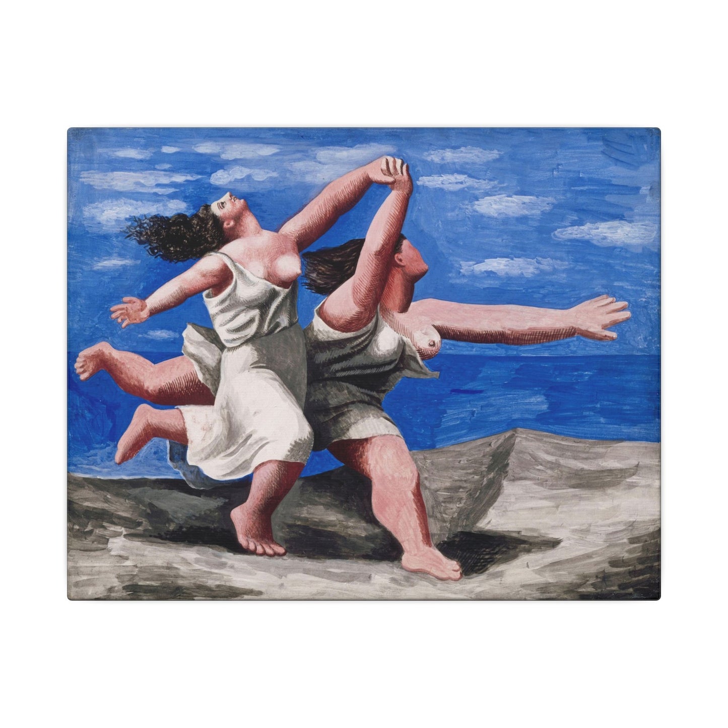 Pablo Picasso Two Women Running on the Beach Canvas Print, Race Classic Artwork, Eco Friendly Canvas for Modern Decor