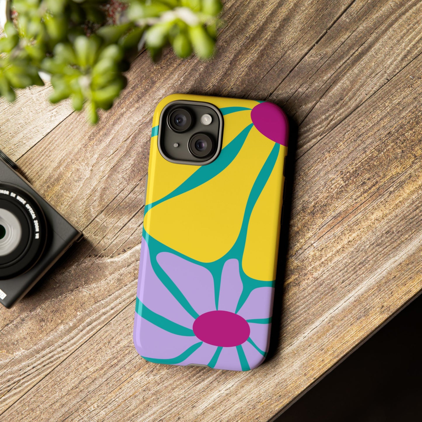 Matisse Style Floral Tough Phone Case, Colorful Abstract Flowers, Gift for Art Lovers, Wide Range of Smartphones