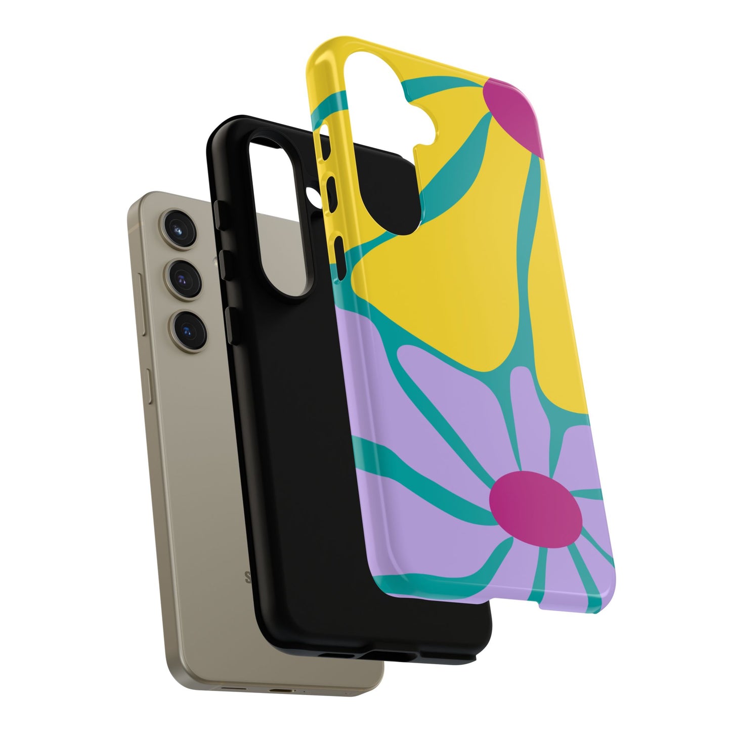 Matisse Style Floral Tough Phone Case, Colorful Abstract Flowers, Gift for Art Lovers, Wide Range of Smartphones