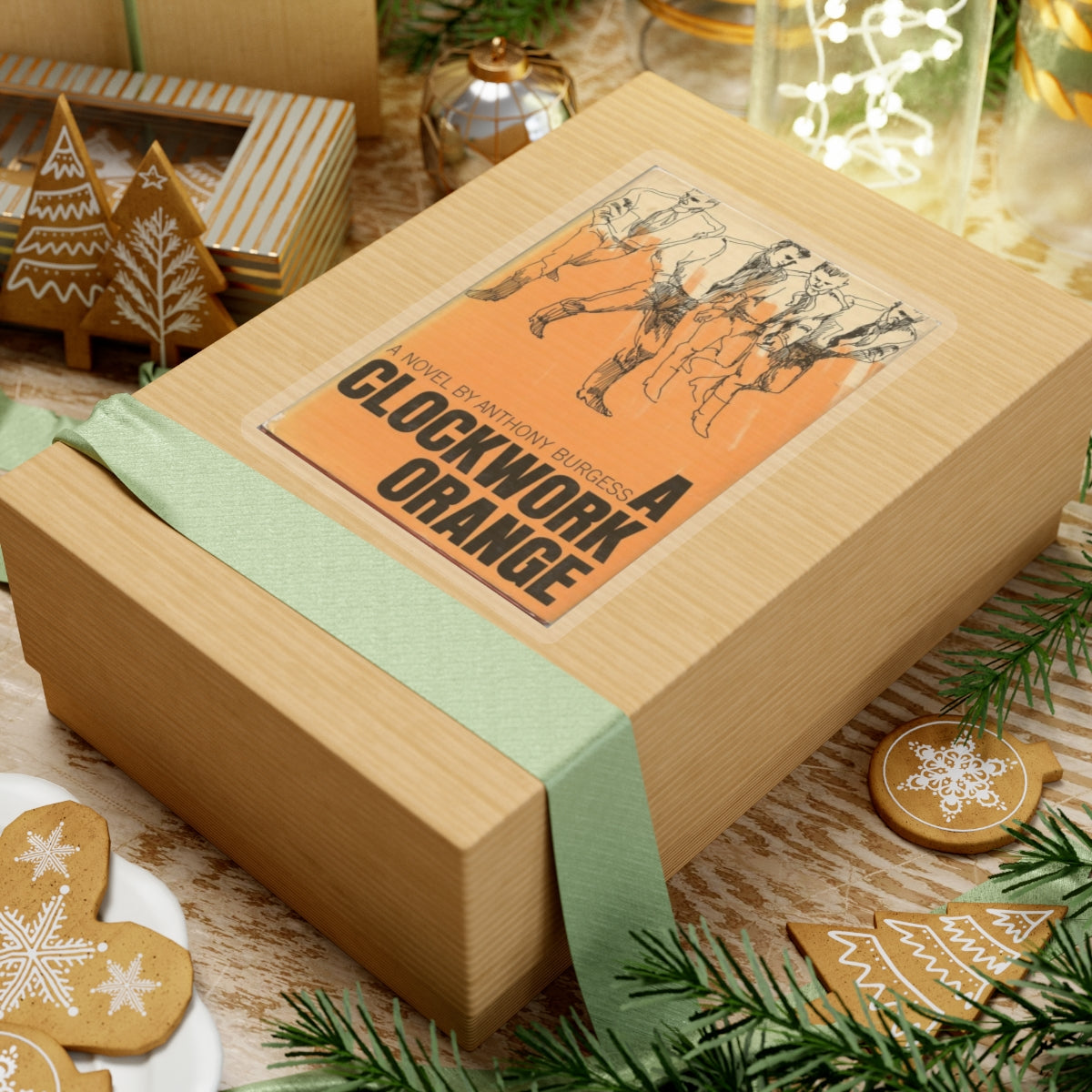 Vintage Book Cover Sticker, A Clockwork Orange by Anthony Burgess, Literature Gift, Book Lover Decal, Retro Aesthetic