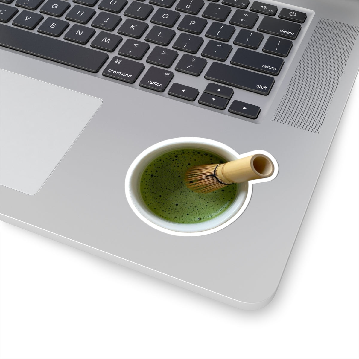 Matcha Whisk Sticker, Realistic Top View Cup Sticker, Green Tea Lover Gift, Sticker for Laptop, Water Bottle Decal, Planner