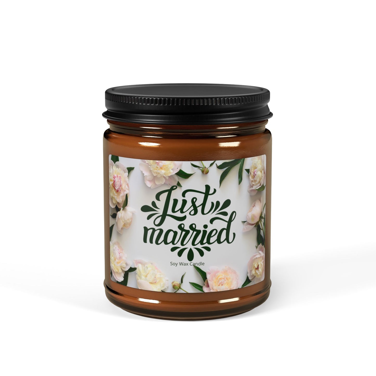 Soy Candle, Just Married, Scented Jar, Wedding Gift, Home Decor, Anniversary Present, Aromatherapy