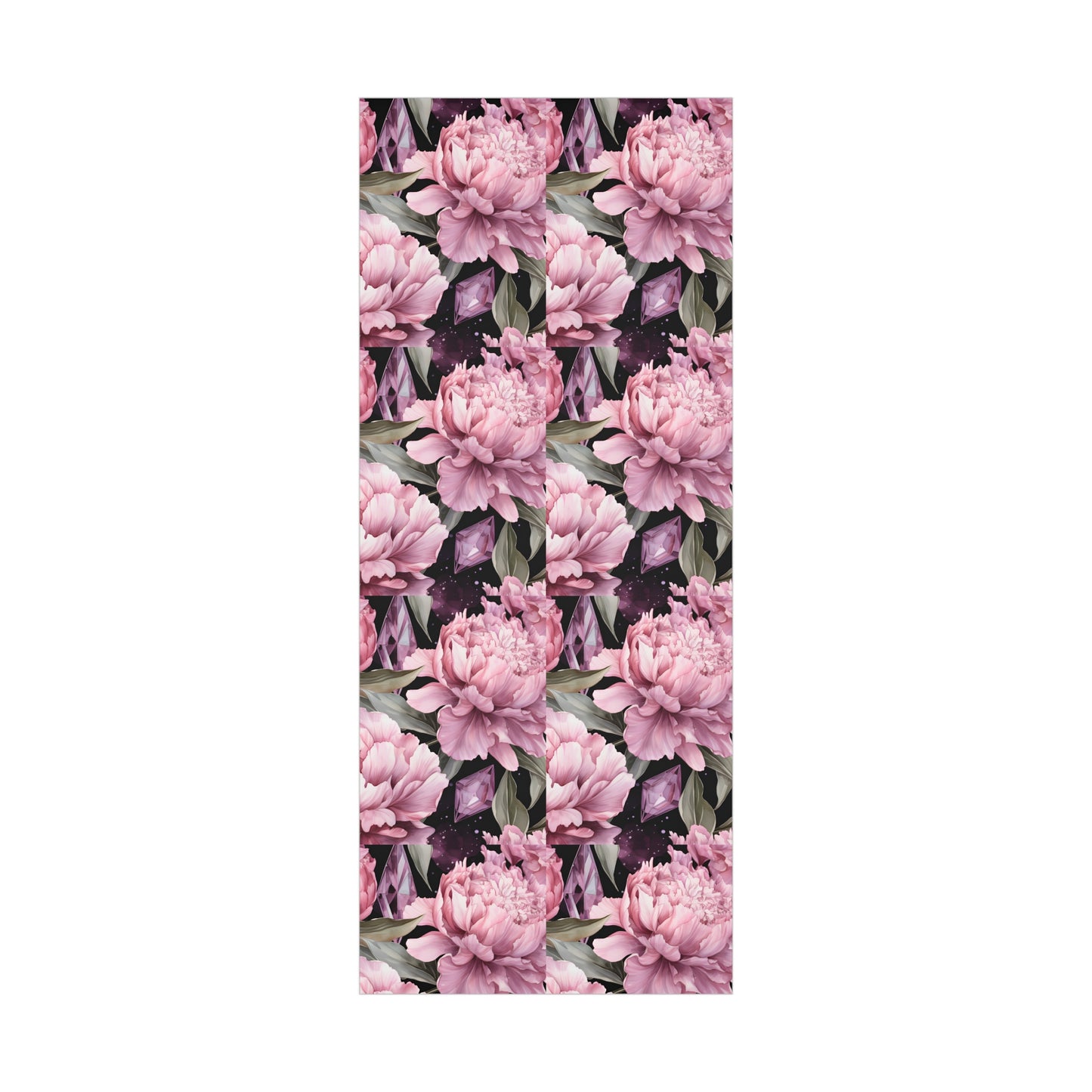 Pink Peonies and Crystal Dreams Gift Wrapping Paper - Luxurious and Elegant Floral Wrap