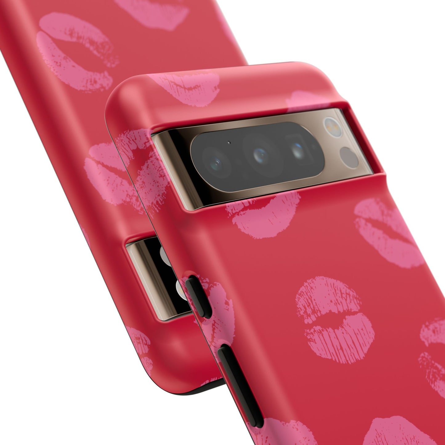 Lipstick Kisses Phone Case, Chic Tough Case for iPhone, Pixel, Galaxy, Stylish Gift for Girlfriend