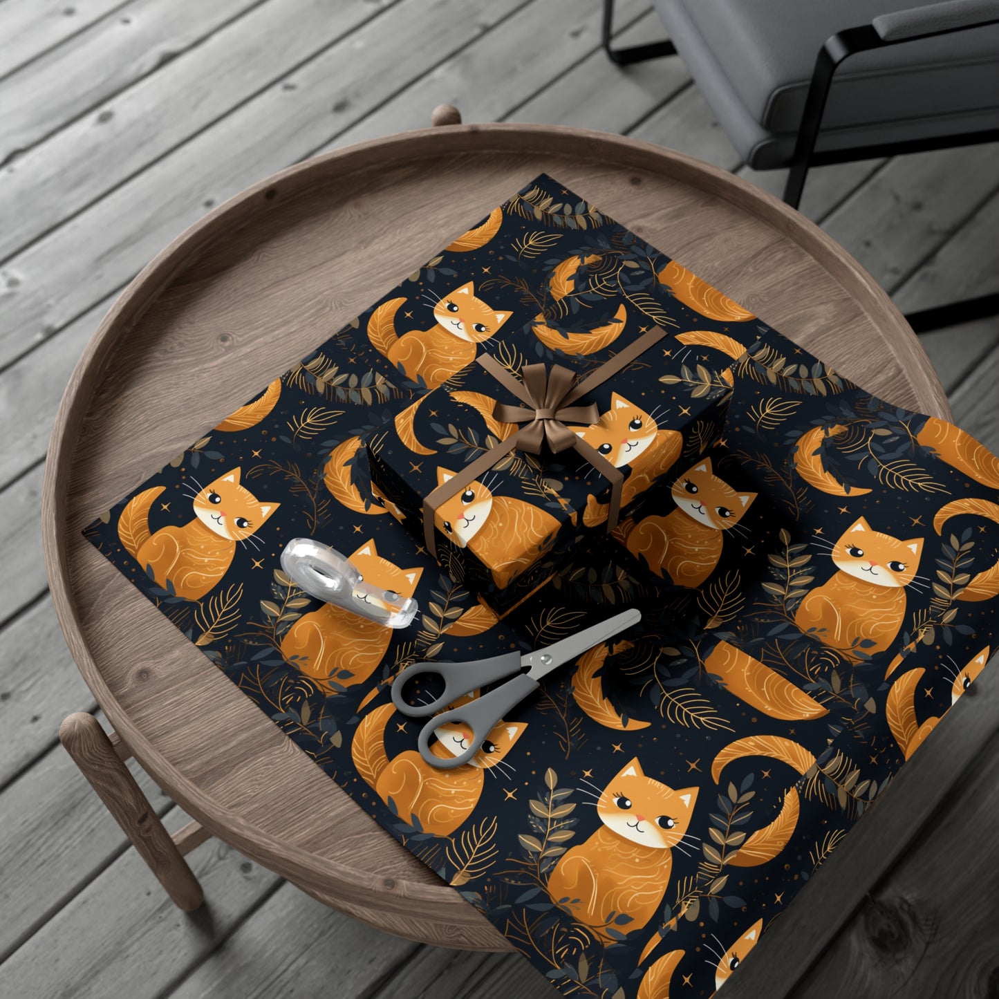 Adorable Cat Illustrated Gift Wrapping Paper - Cute and Vibrant - Eco-Friendly - Perfect for Cat Lovers