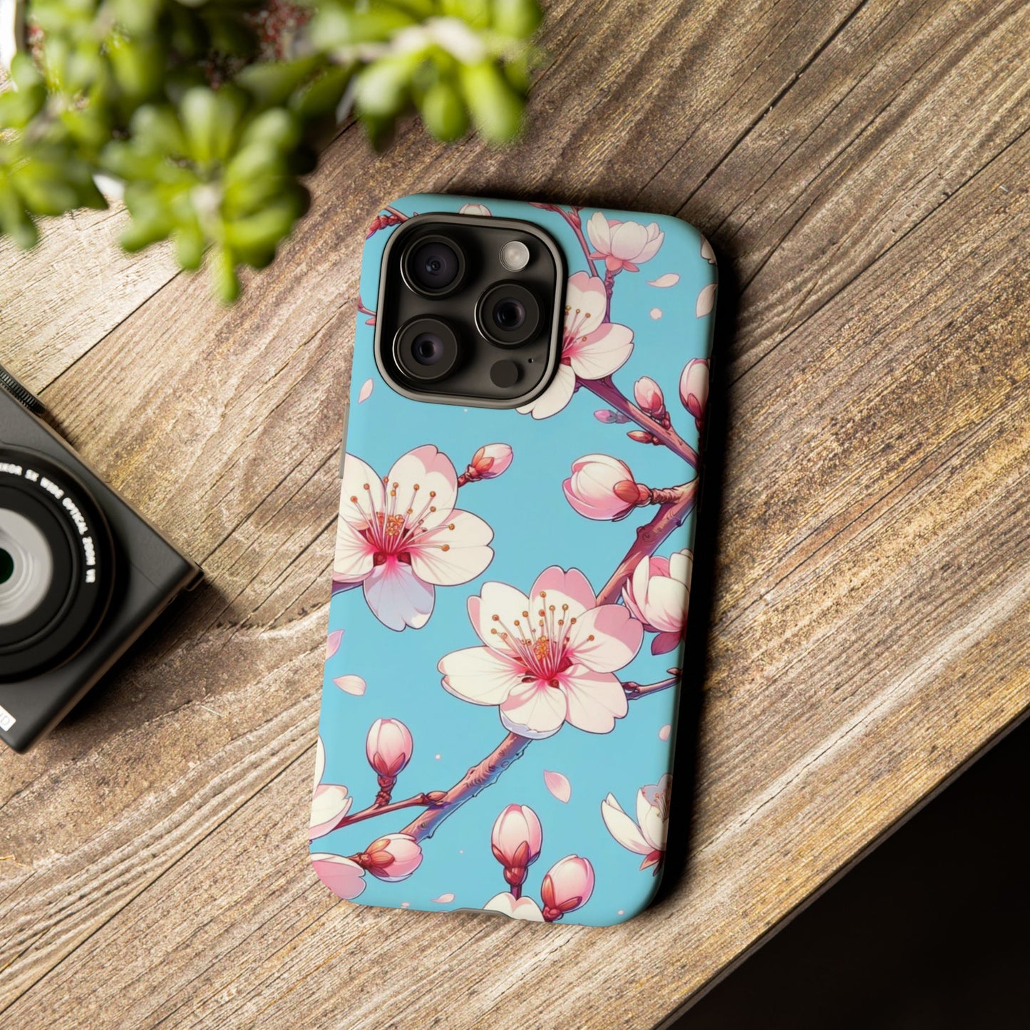 Anime Phone Case, Sakura Blossom Tough Case, Friend Gift, Japanese Culture, Protective Cover, Anime Lover Gift