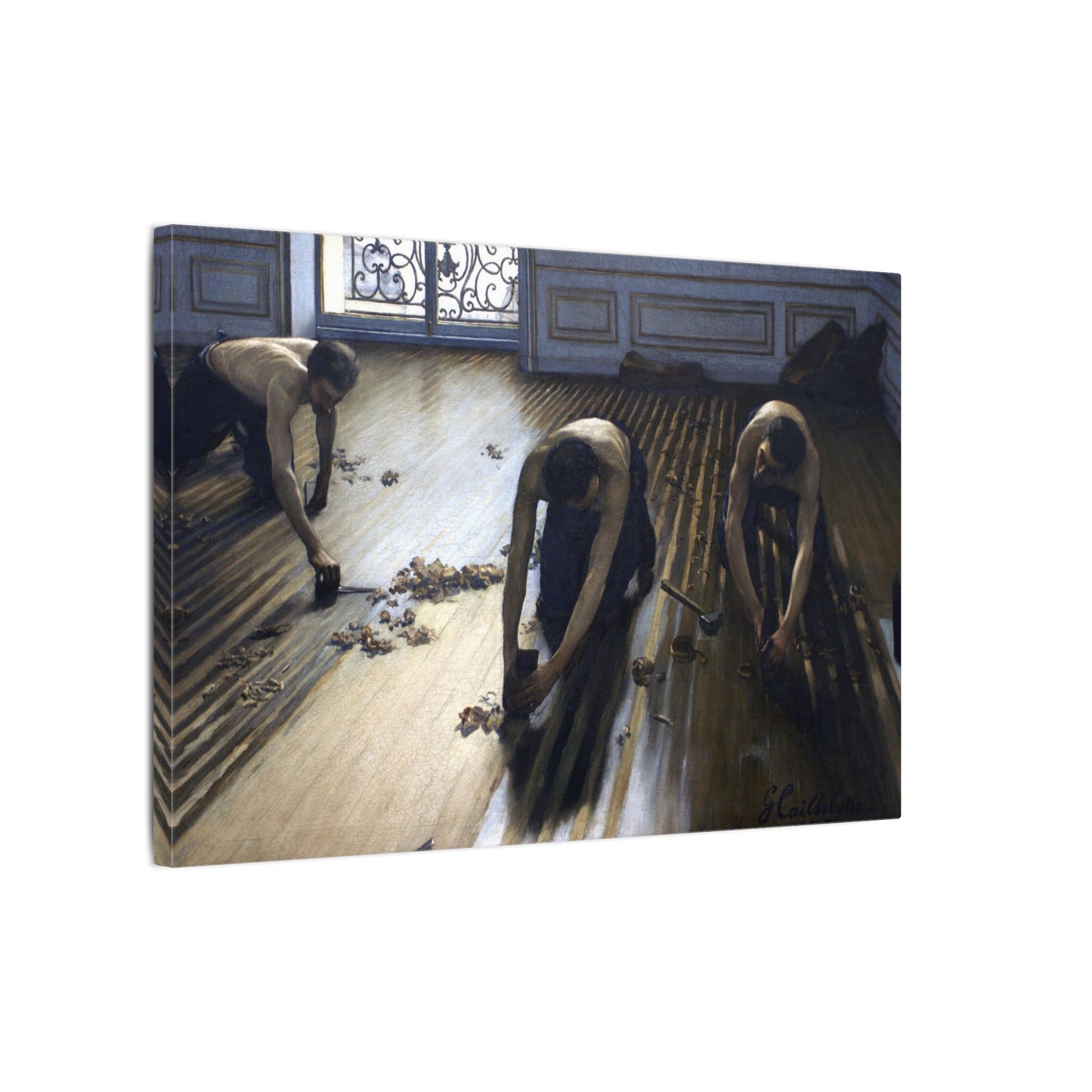 Gustave Caillebotte The Parquet Planers Canvas, French Impressionist Urban Art, Eco Friendly Wall Art for Home Decor