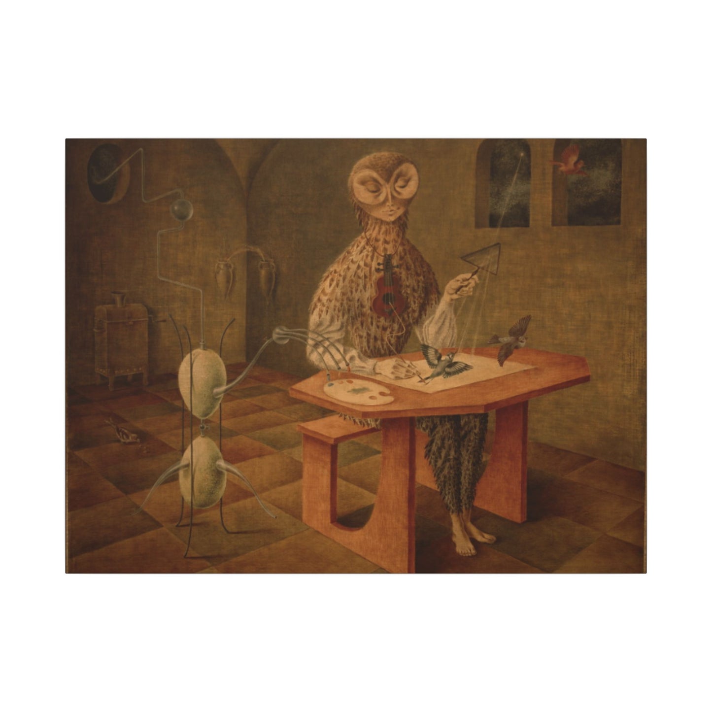 Remedios Varo The Creation of The Birds Canvas Print, Surrealist Art Masterpiece