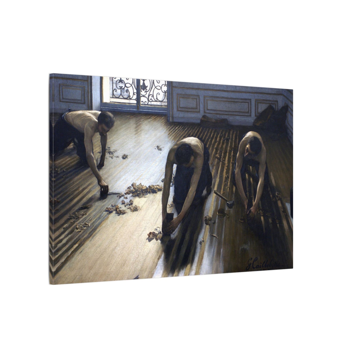 Gustave Caillebotte The Parquet Planers Canvas, French Impressionist Urban Art, Eco Friendly Wall Art for Home Decor